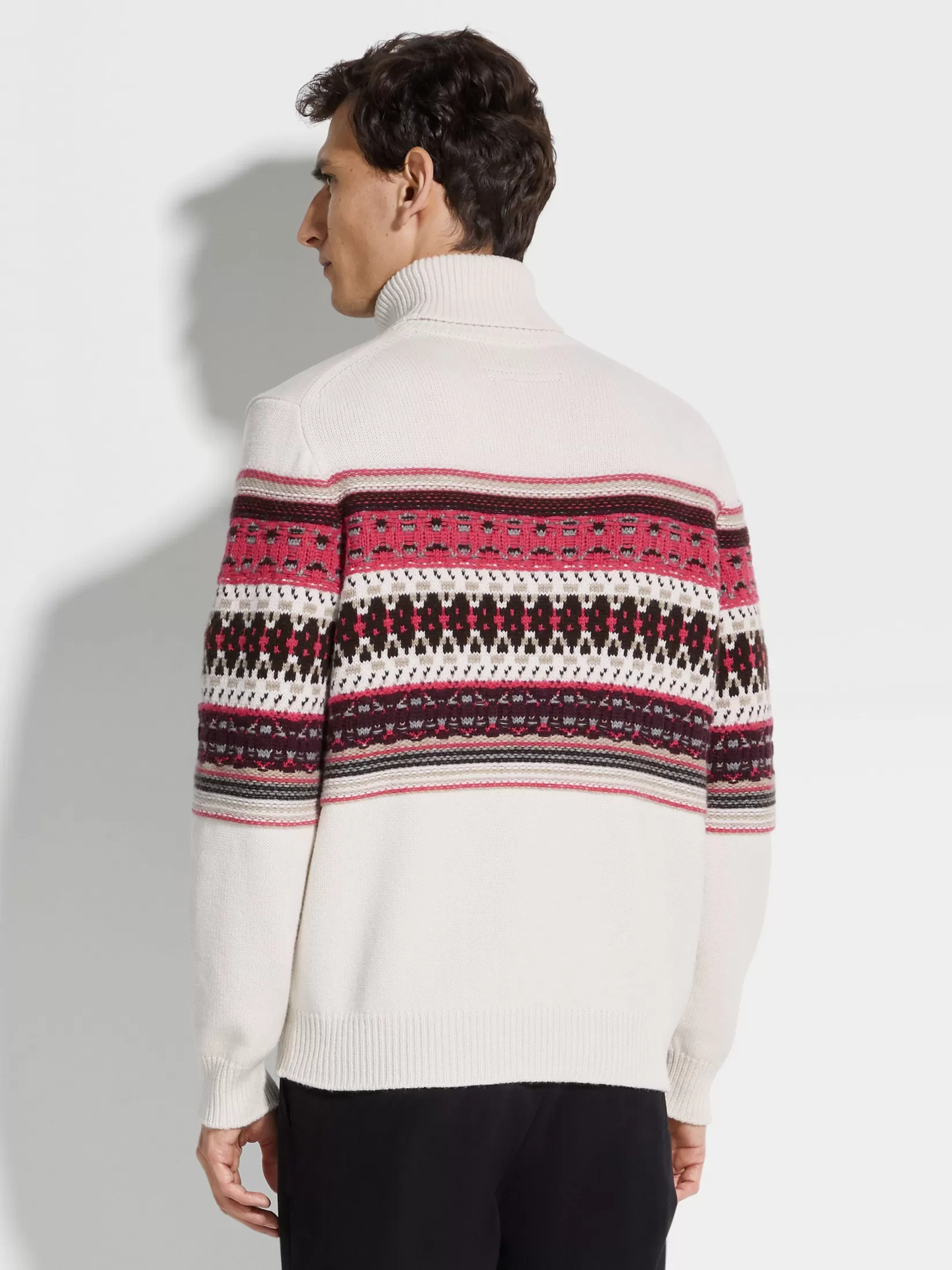Sale ZEGNA Jersey de Cuello Vuelto en Oasi Cashmere Color Blanco