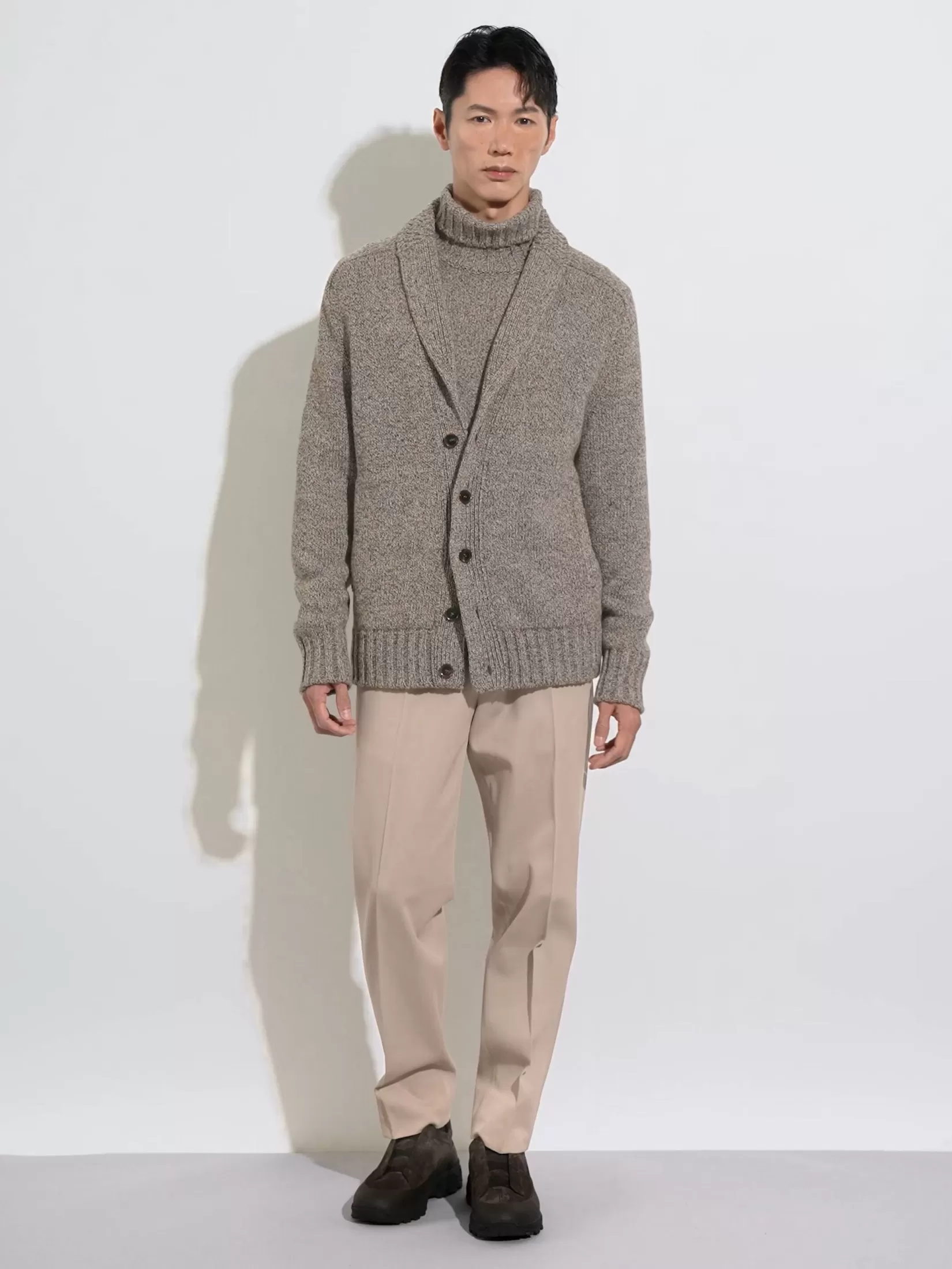 Best ZEGNA Jersey de Cuello Vuelto en Oasi Cashmere Color Foliage Oscuro y Pardo Foliageoscuro/Grispardo