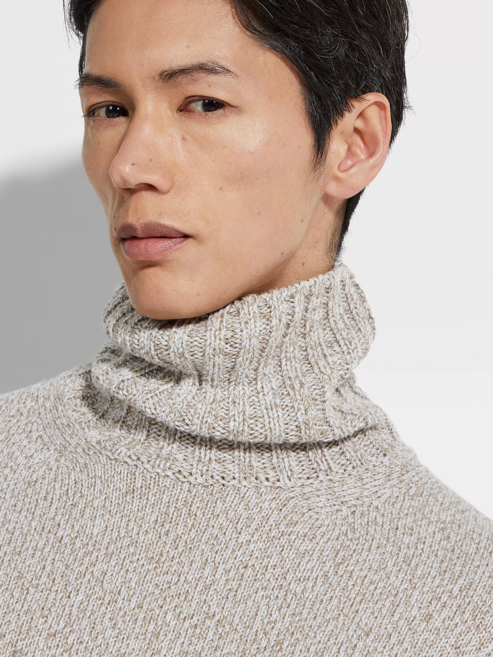 Fashion ZEGNA Jersey de Cuello Vuelto en Oasi Cashmere Gris Pardo Claro Mixto Grispardoclaromixto
