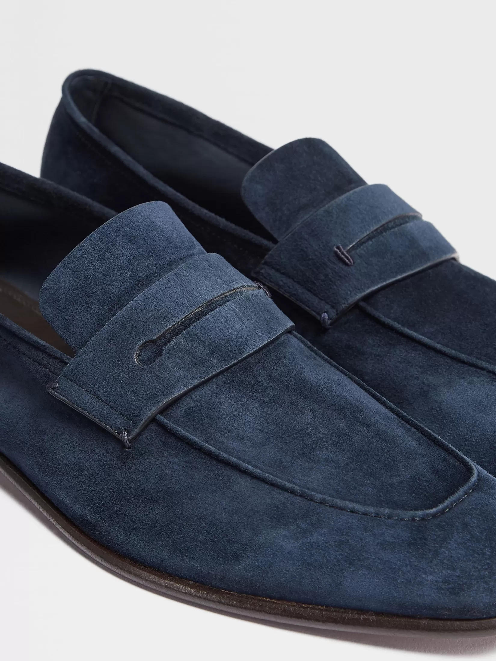Cheap ZEGNA Mocasines L'Asola en Ante Color Azul Marino Azulmarino