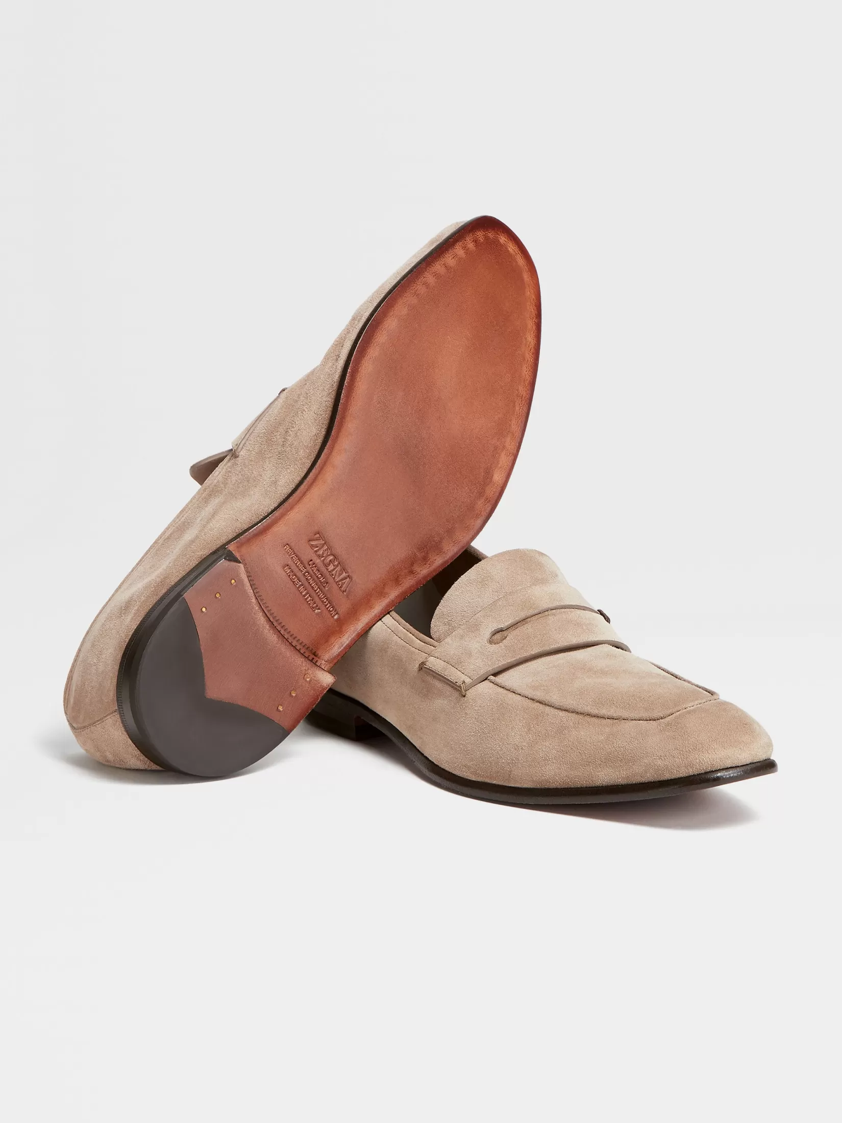 Sale ZEGNA Mocasines L'Asola en Ante Color Beige Claro Beigeclaro