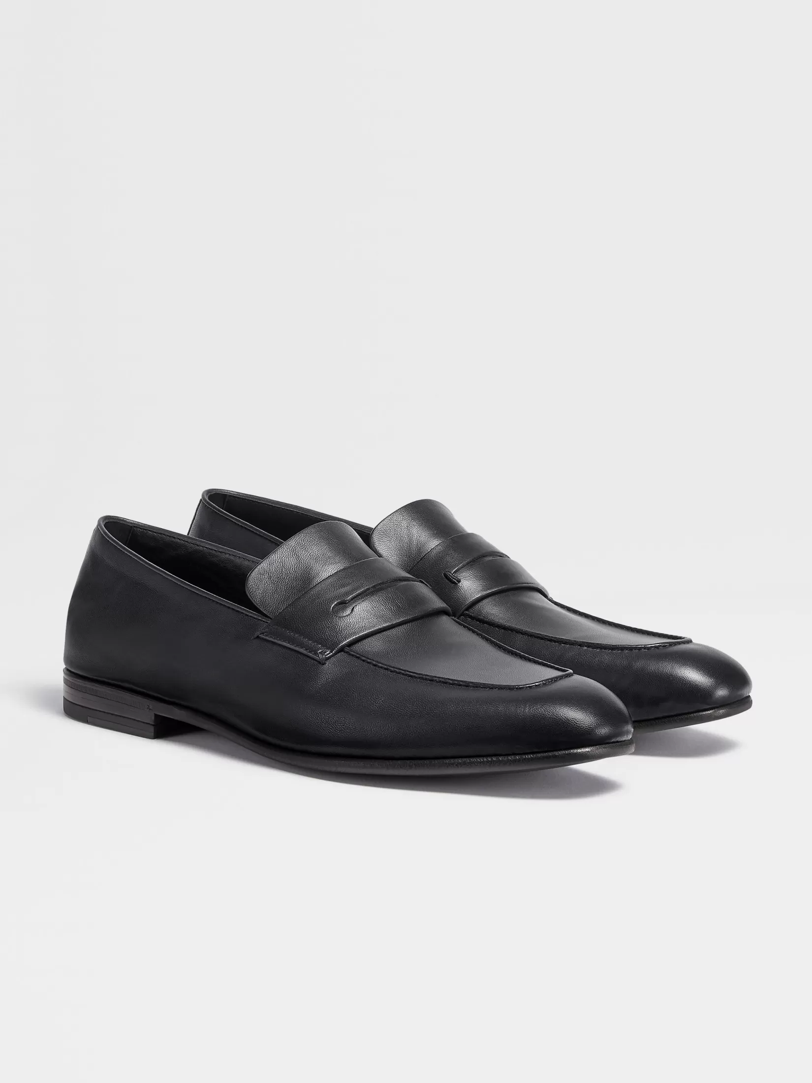 Cheap ZEGNA Mocasines L'Asola en Piel de Color Negro