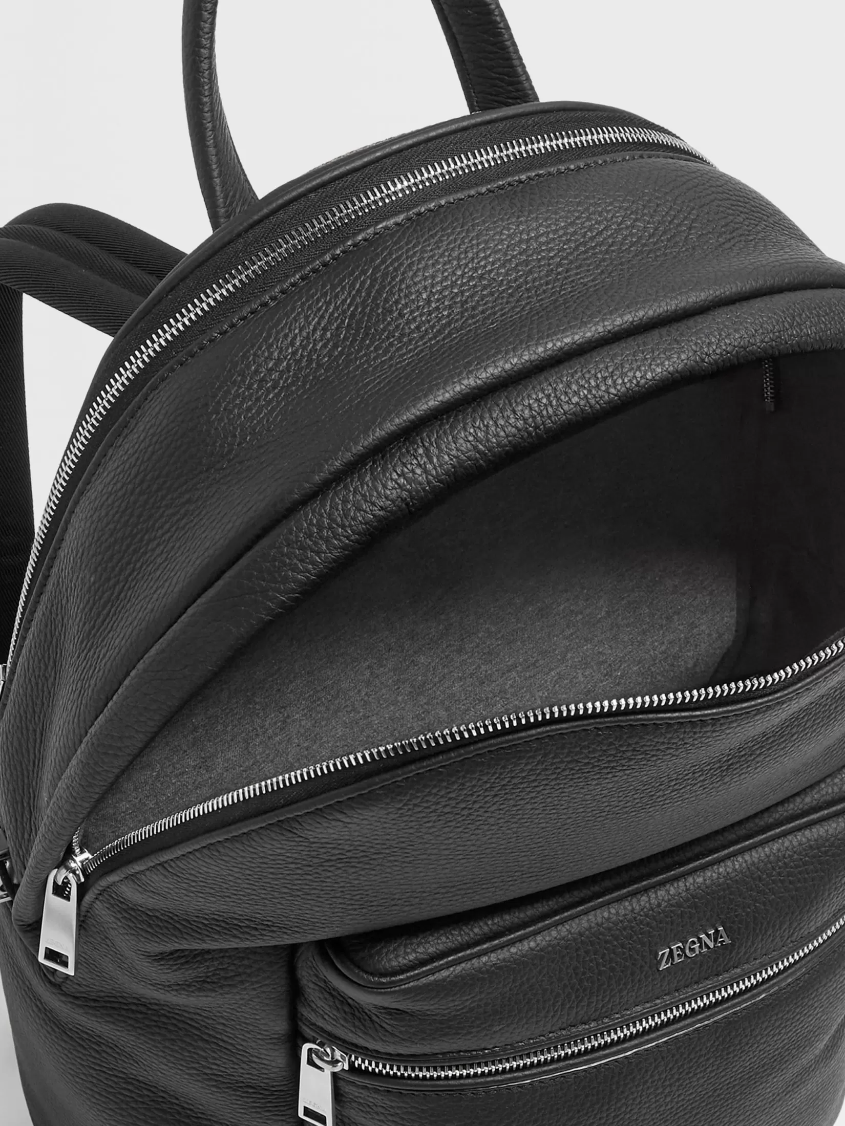 Sale ZEGNA Mochila Hoodie en Piel de Ciervo Color Negro