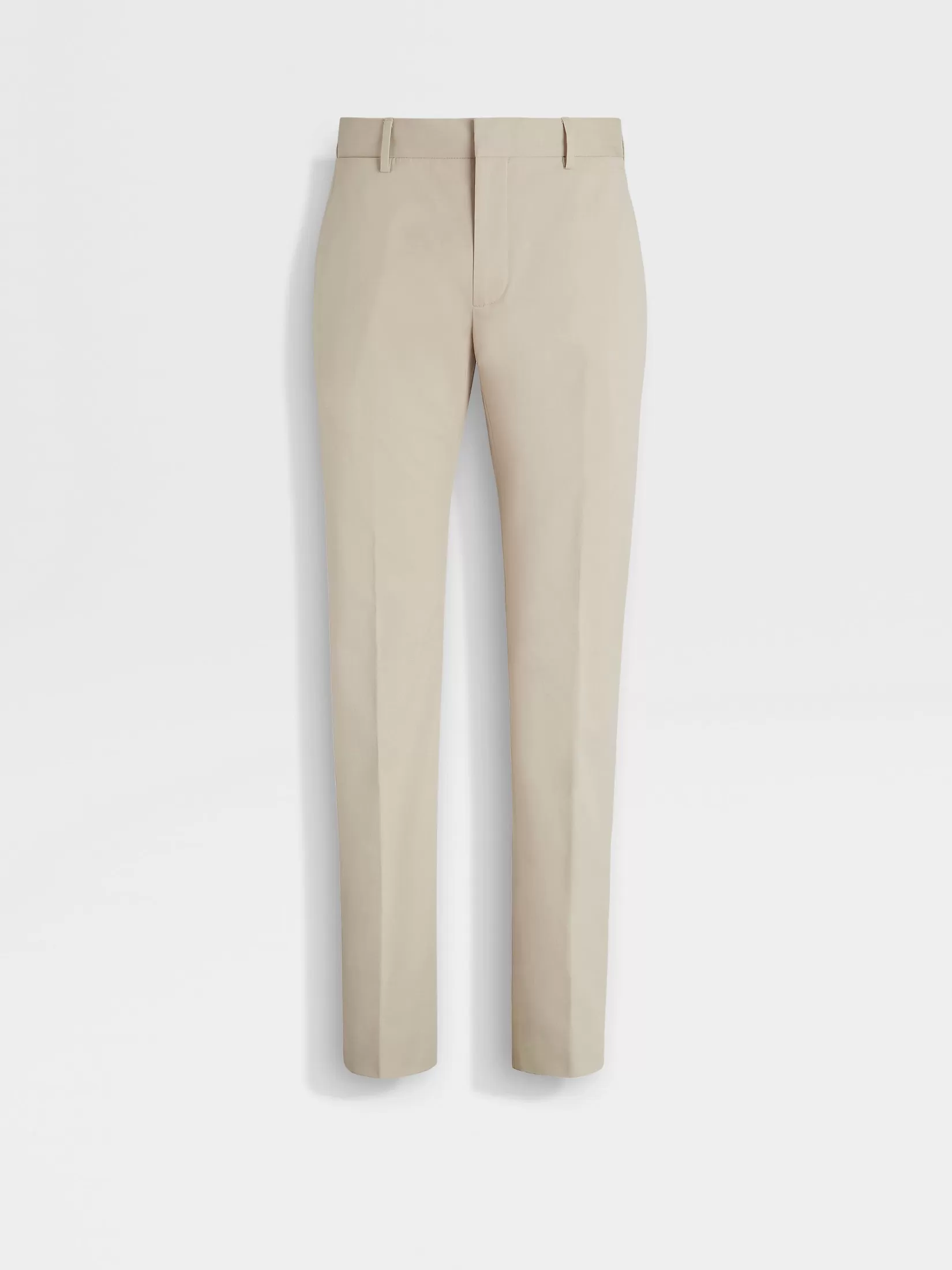 New ZEGNA Pantalones de Algodón Elástico Blanco Marfil Blancomarfil