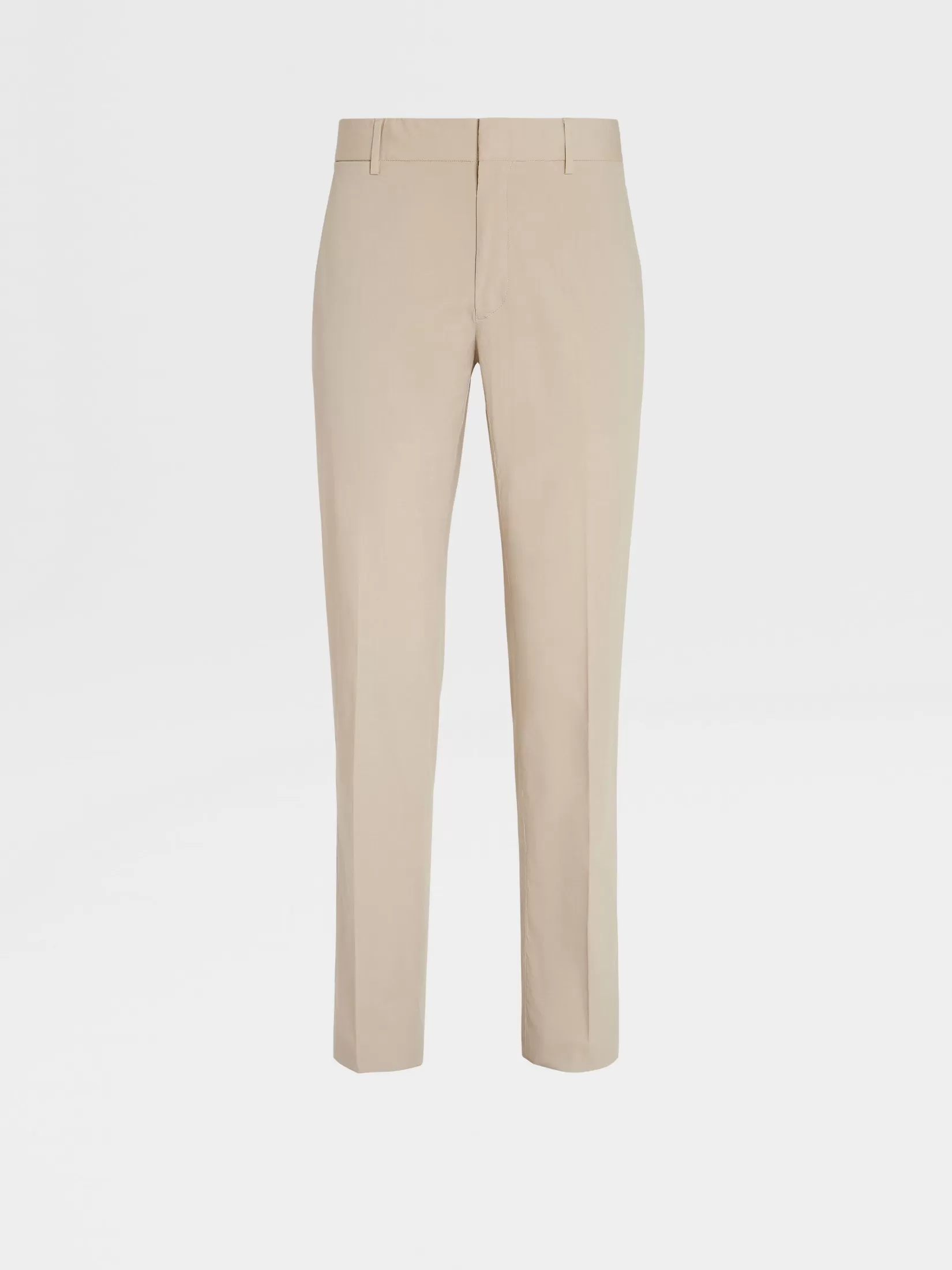 Clearance ZEGNA Pantalones de Algodón Elástico Color Beige