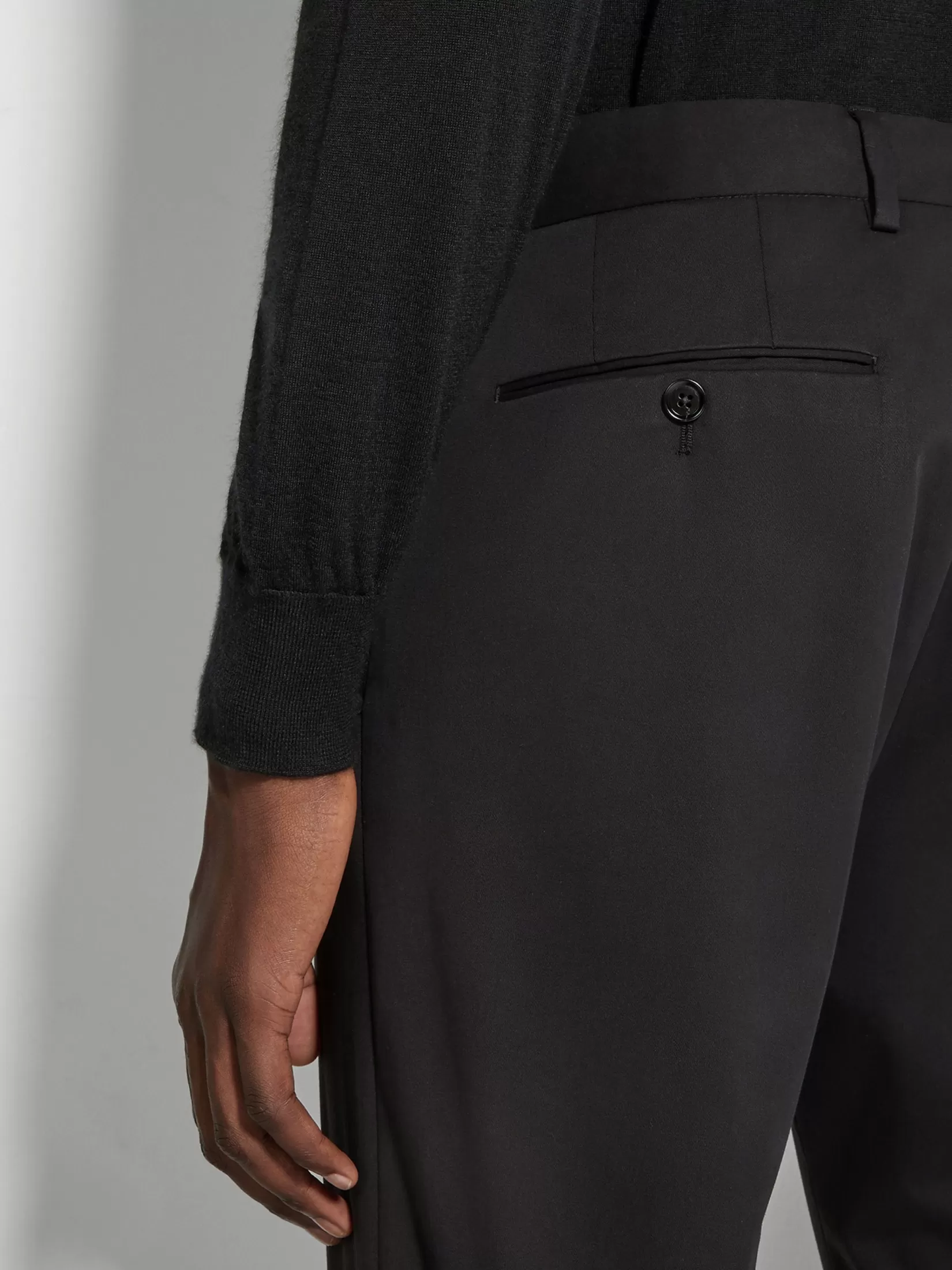 Store ZEGNA Pantalones de Algodón Elástico Color Negro