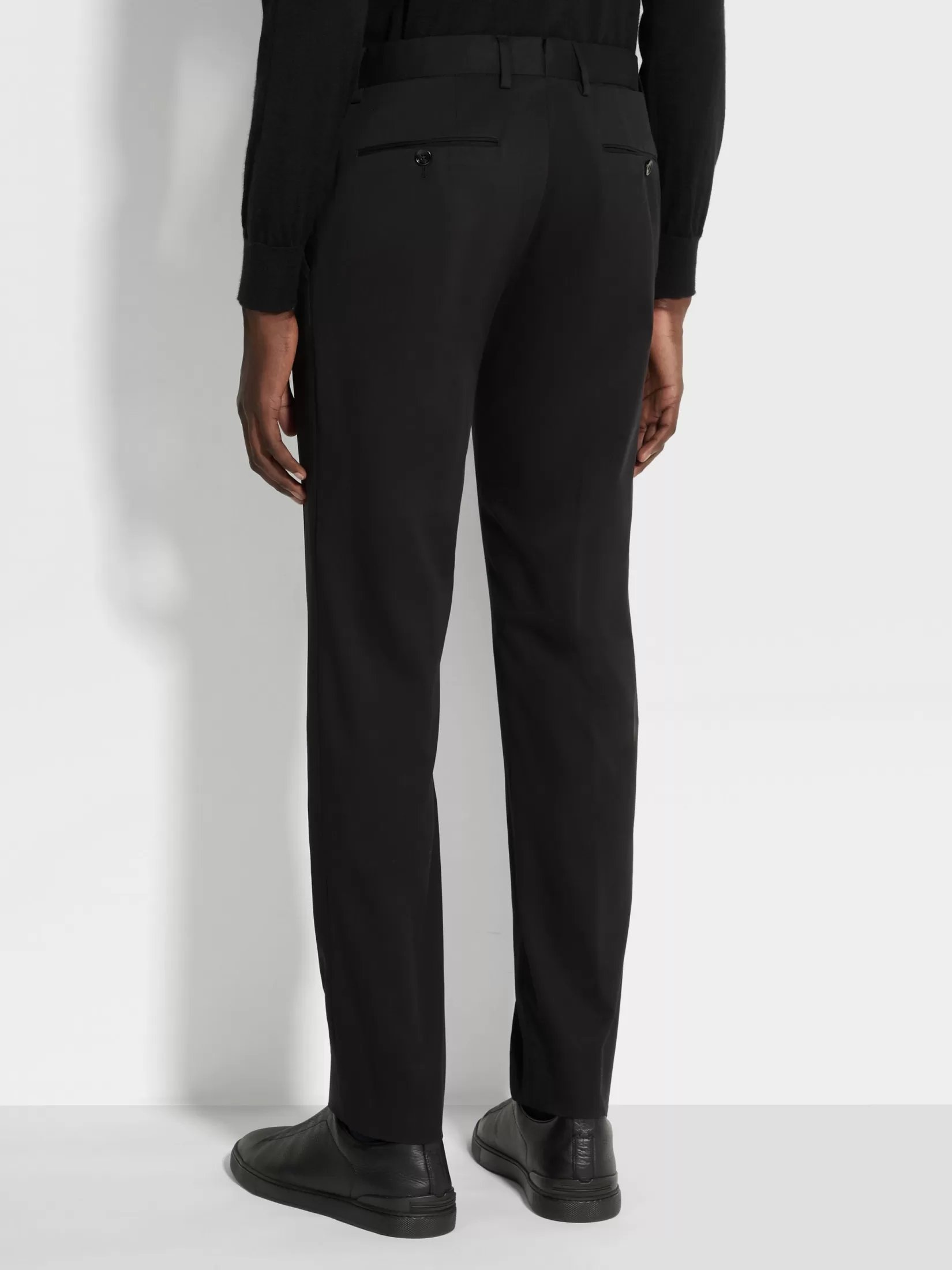 Store ZEGNA Pantalones de Algodón Elástico Color Negro