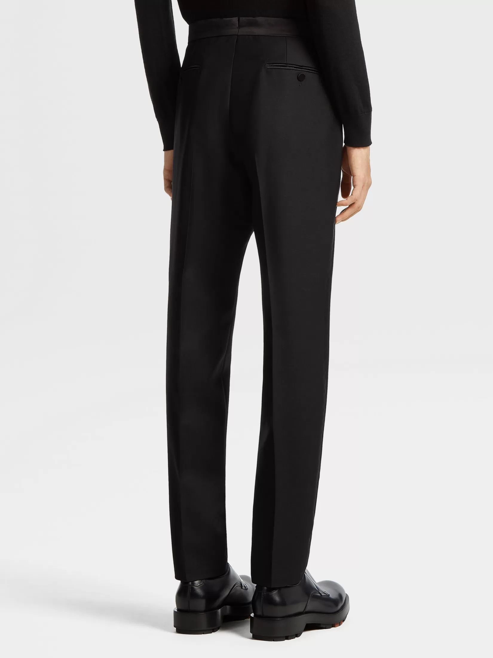Clearance ZEGNA Pantalones de Fiesta en Lana y Mohair Color Negro