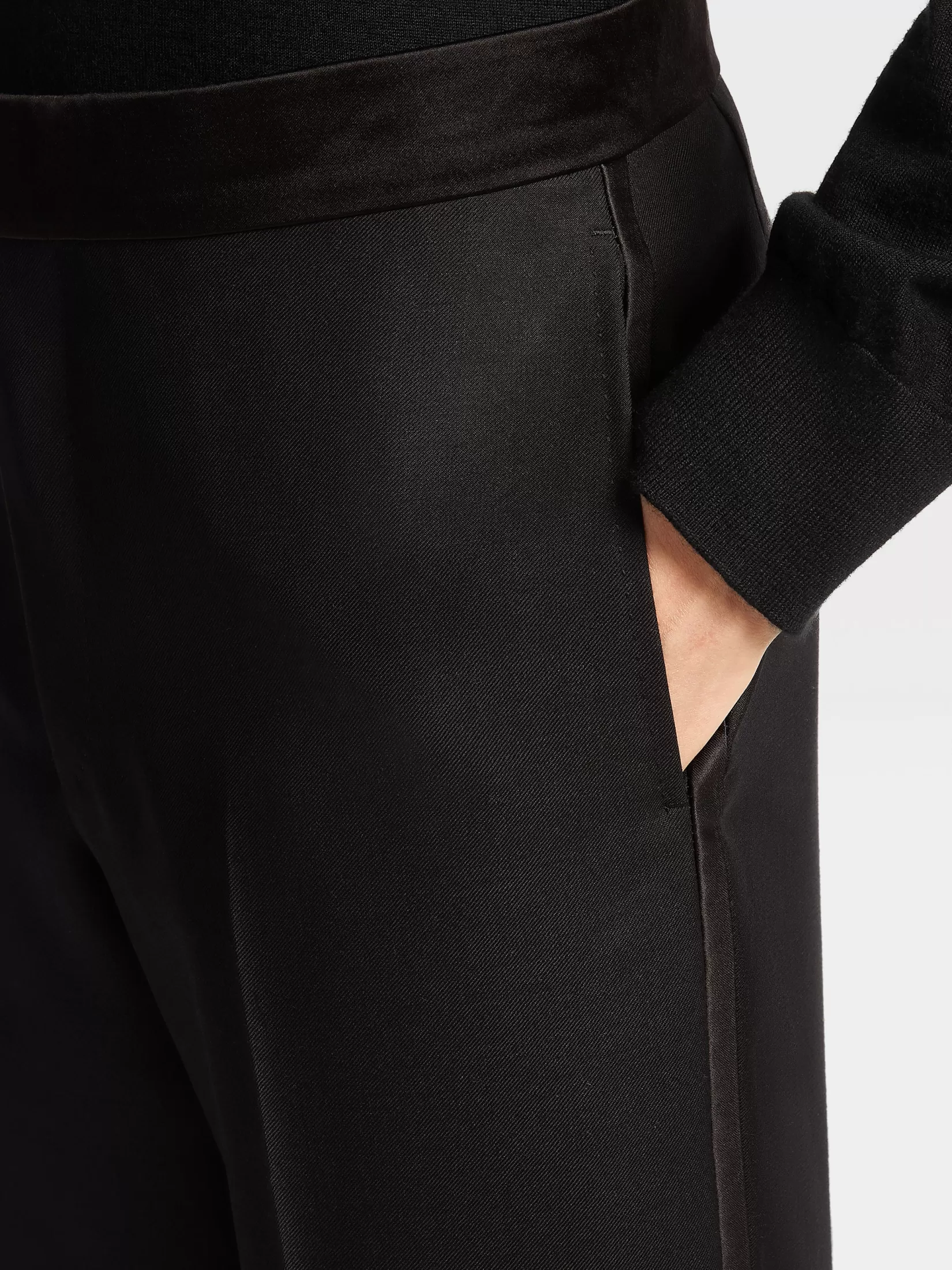 Clearance ZEGNA Pantalones de Fiesta en Lana y Mohair Color Negro