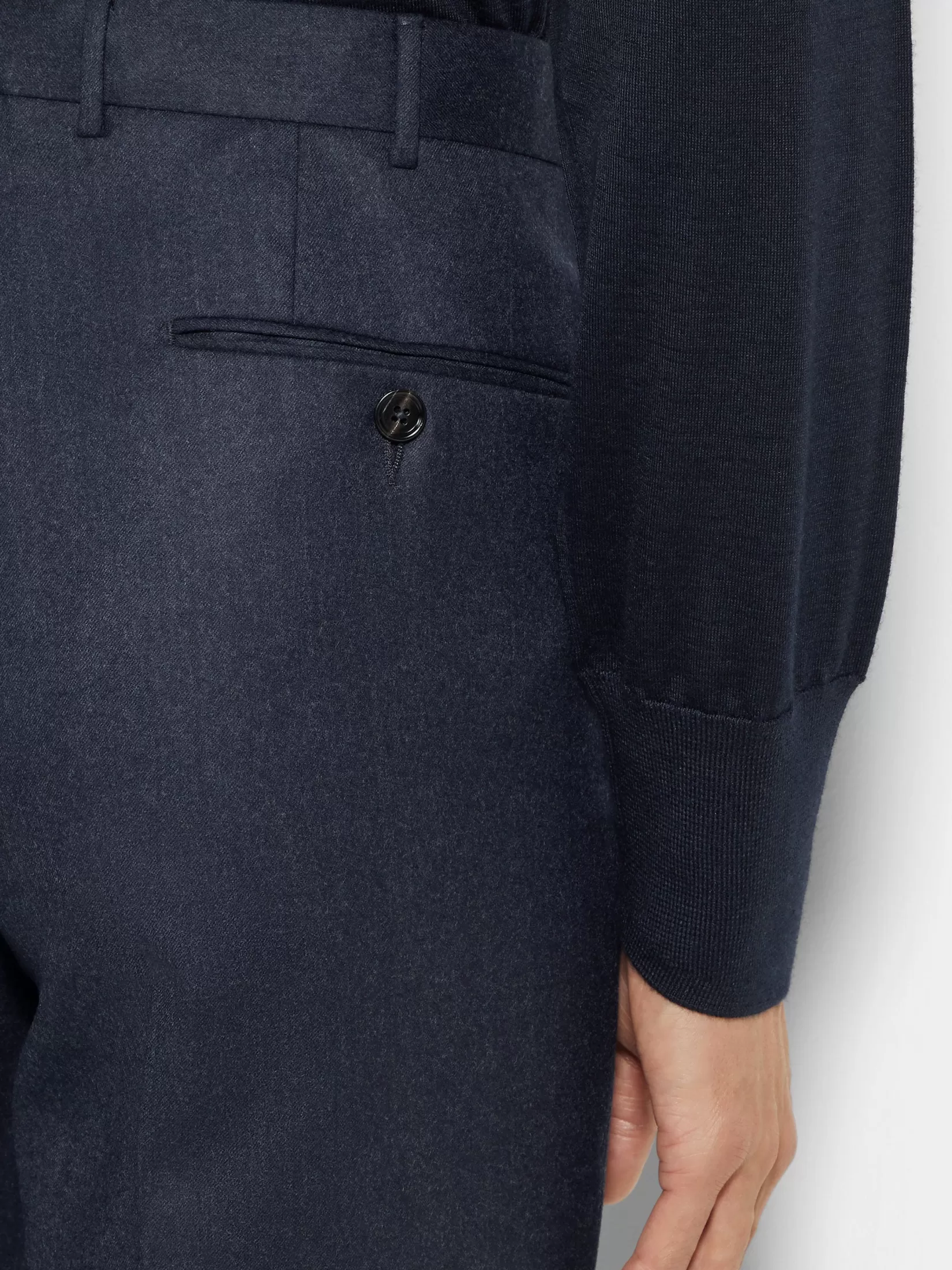 Store ZEGNA Pantalones de Lana Azul Oscuro Azuloscuro