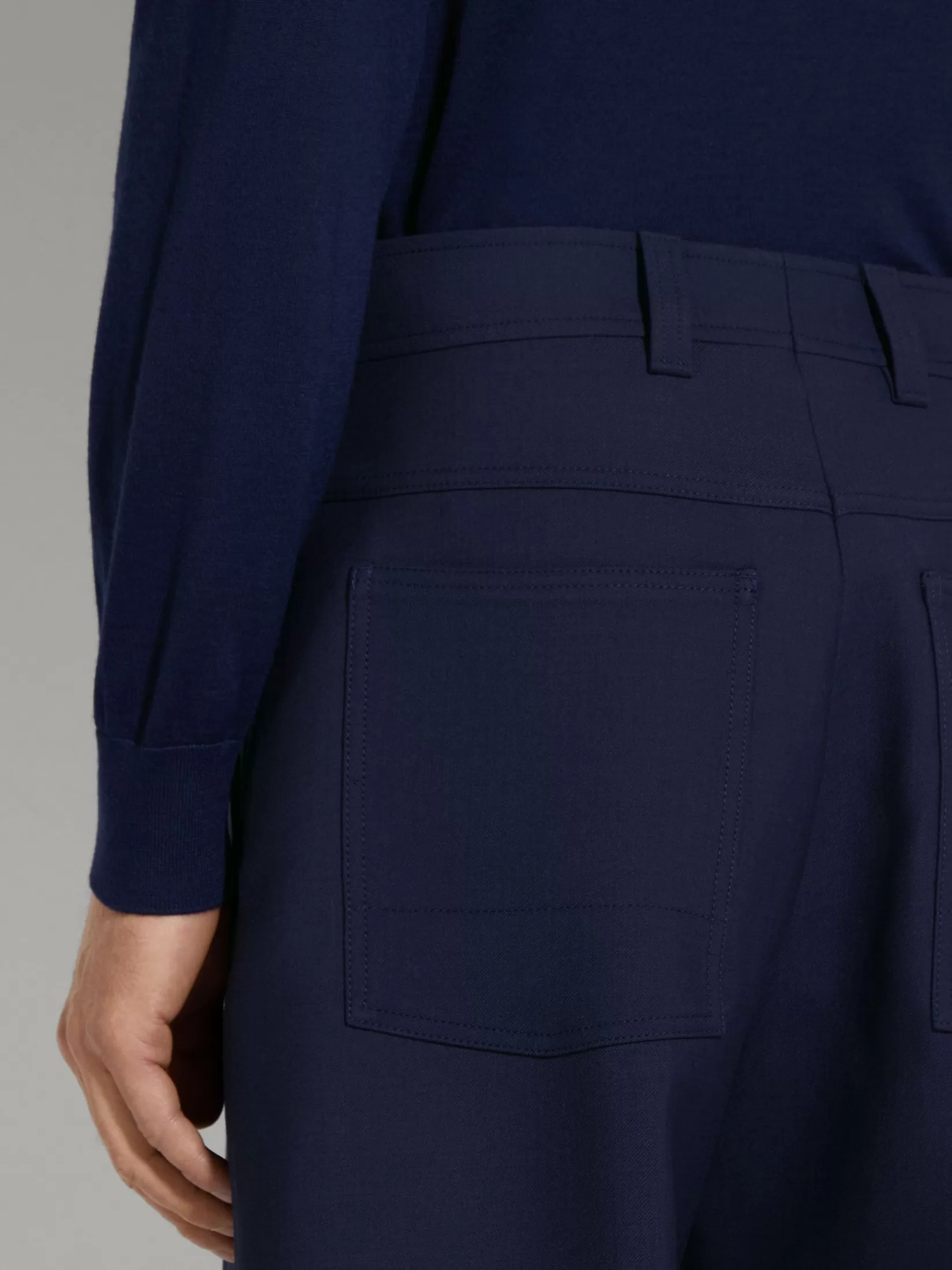 Store ZEGNA Pantalones de Lana Azul Tinta AzulTinta