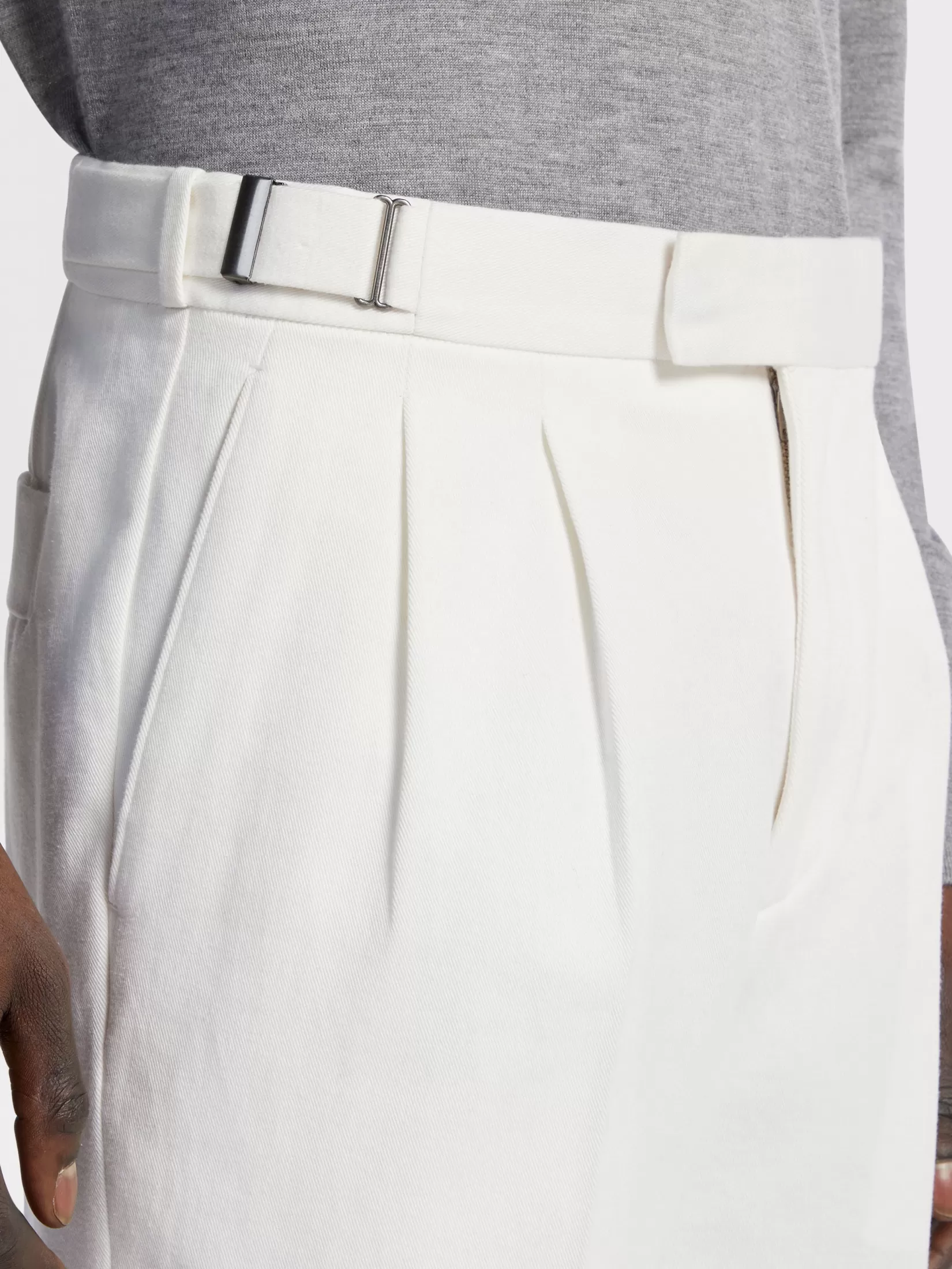 Flash Sale ZEGNA Pantalones de Lana y Algodón Color Blanco