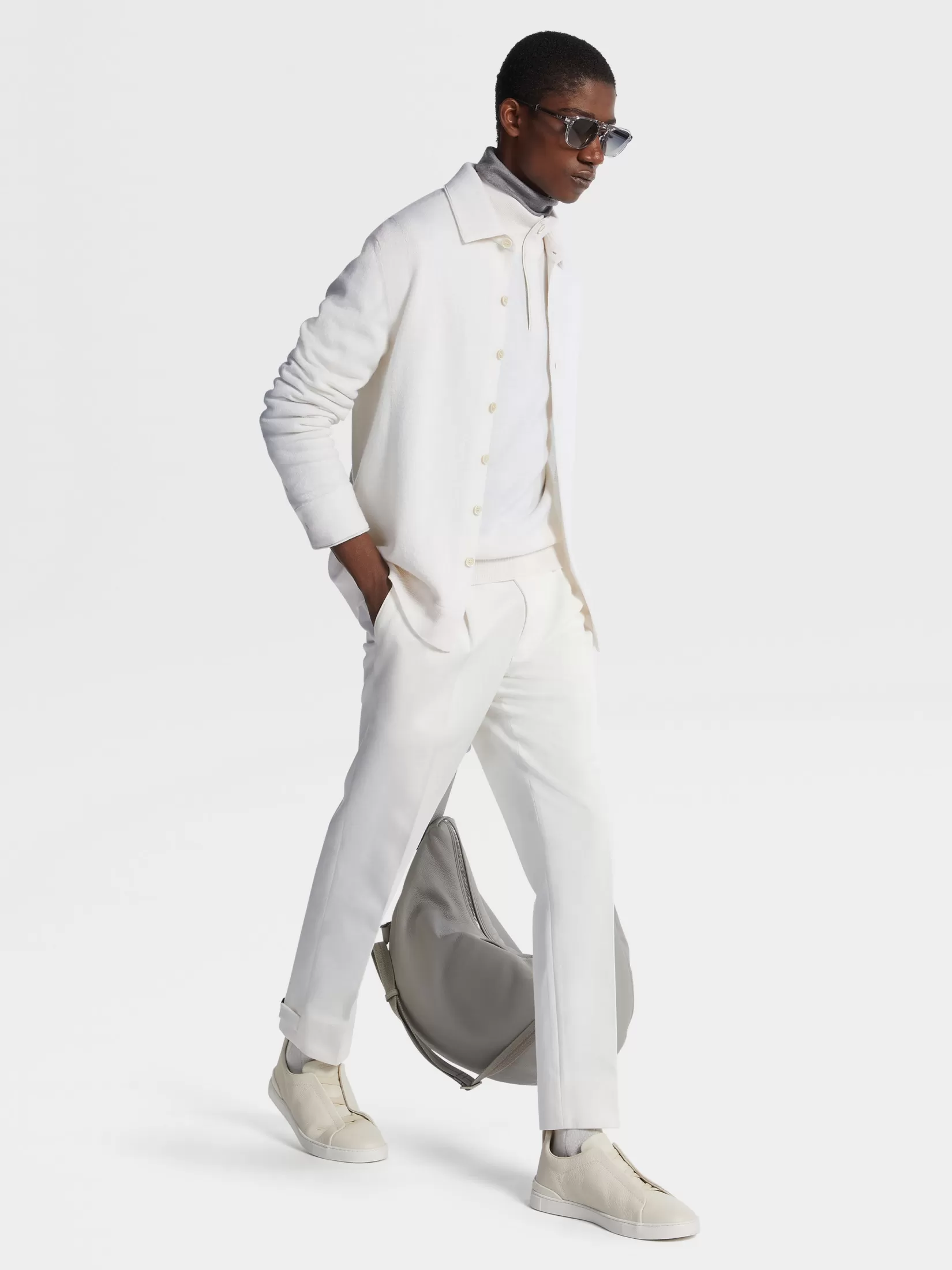 Flash Sale ZEGNA Pantalones de Lana y Algodón Color Blanco