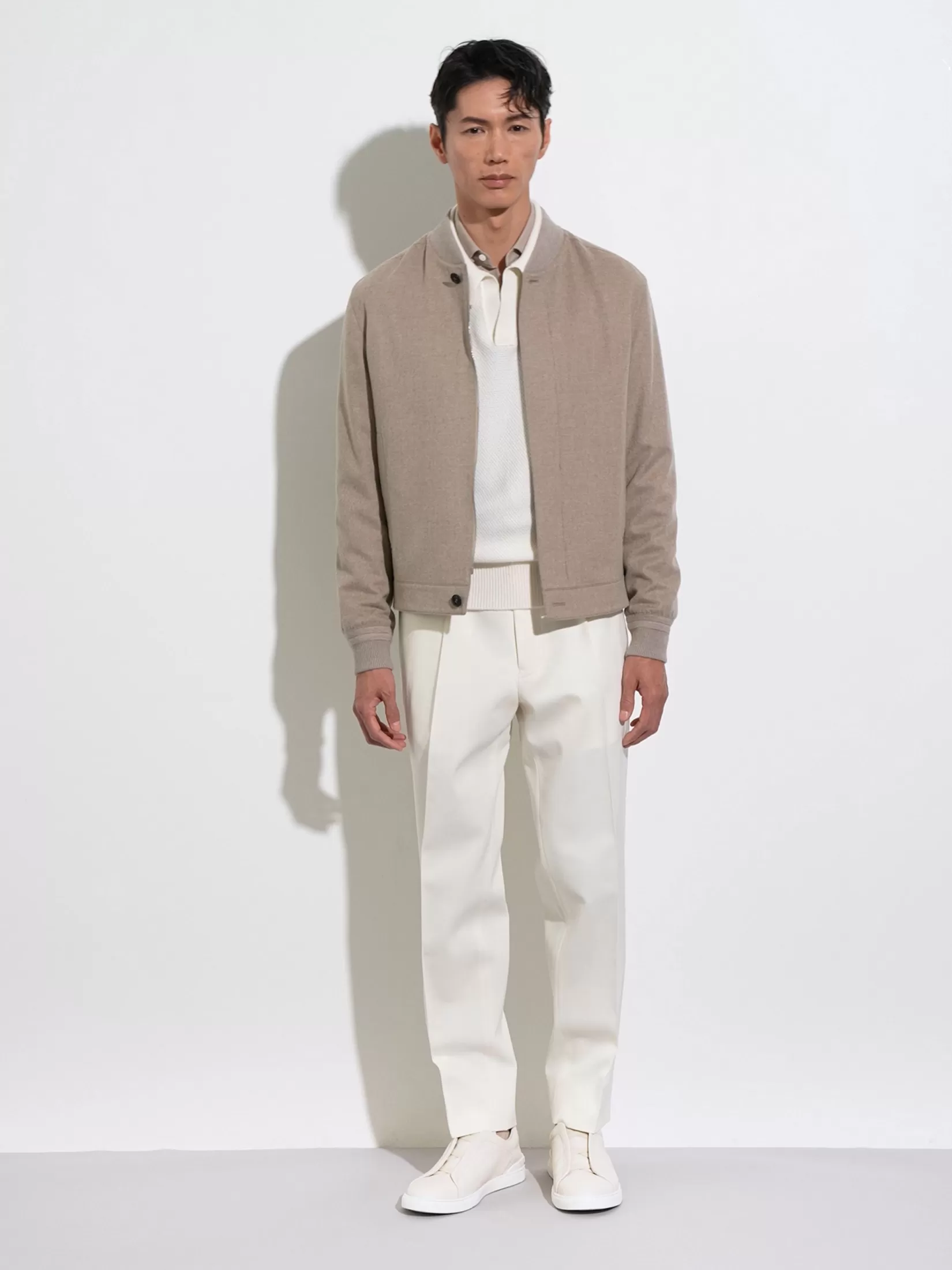 Best ZEGNA Pantalones de Lana y Algodón Color Blanco