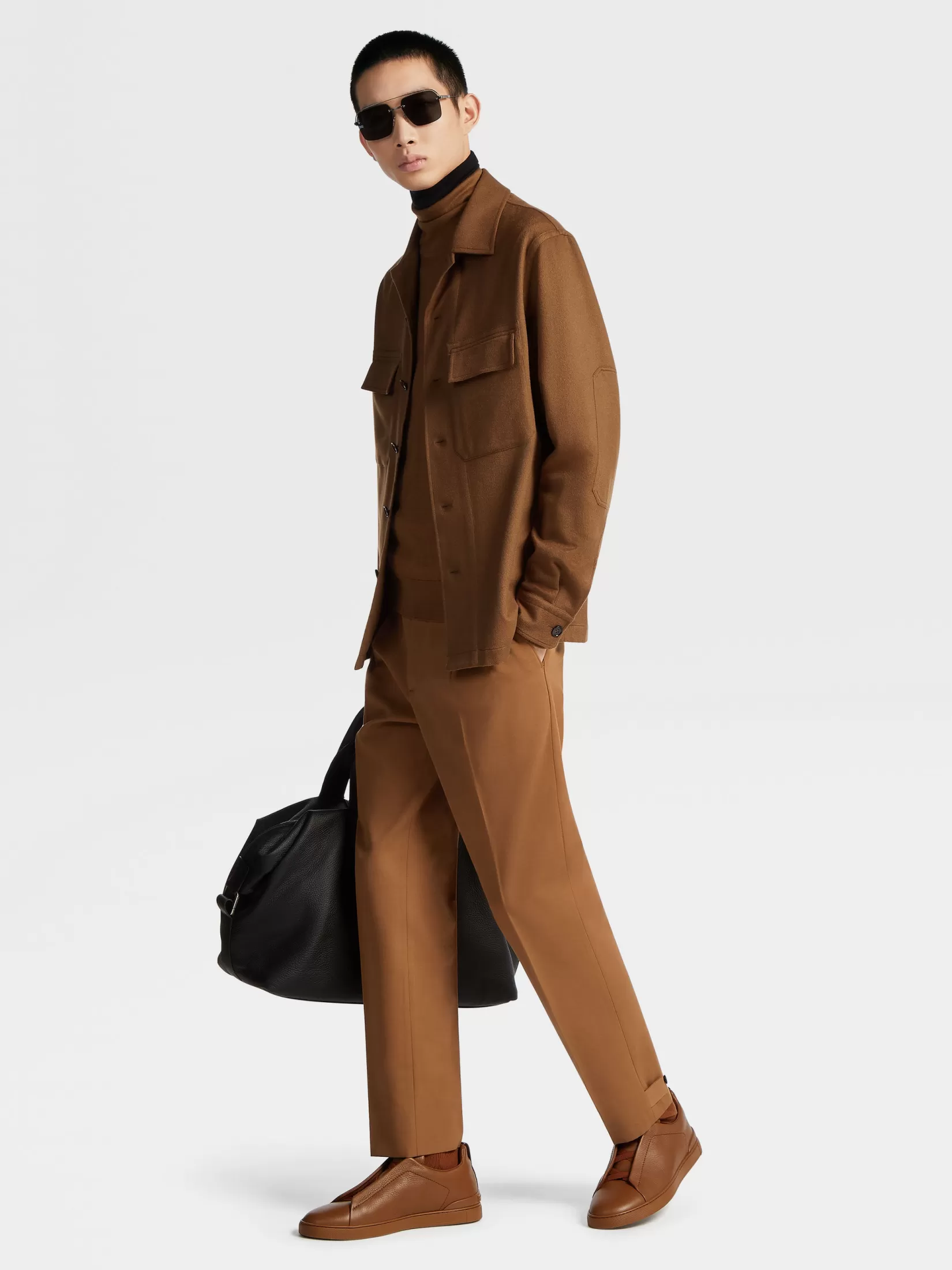 Flash Sale ZEGNA Pantalones de Lana y Algodón Color Foliage Oscuro Foliageoscuro