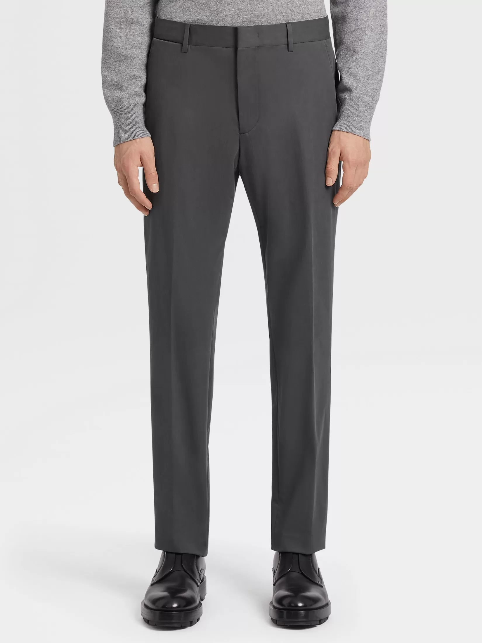 Sale ZEGNA Pantalones en Algodón Comfort Color Gris Oscuro GrisOscuro