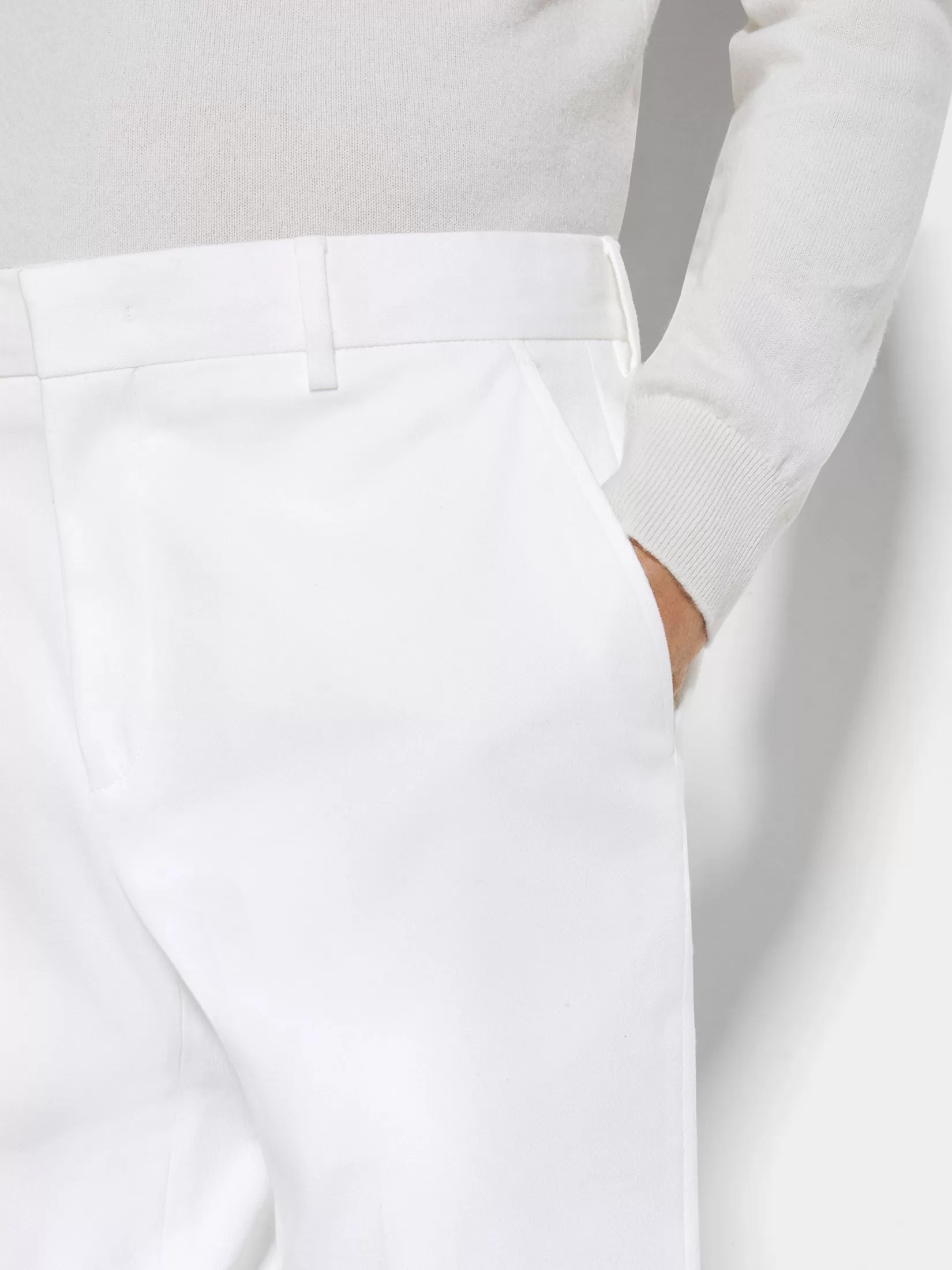 Hot ZEGNA Pantalones en Mezcla de Algodón Winter Chino Color Blanco
