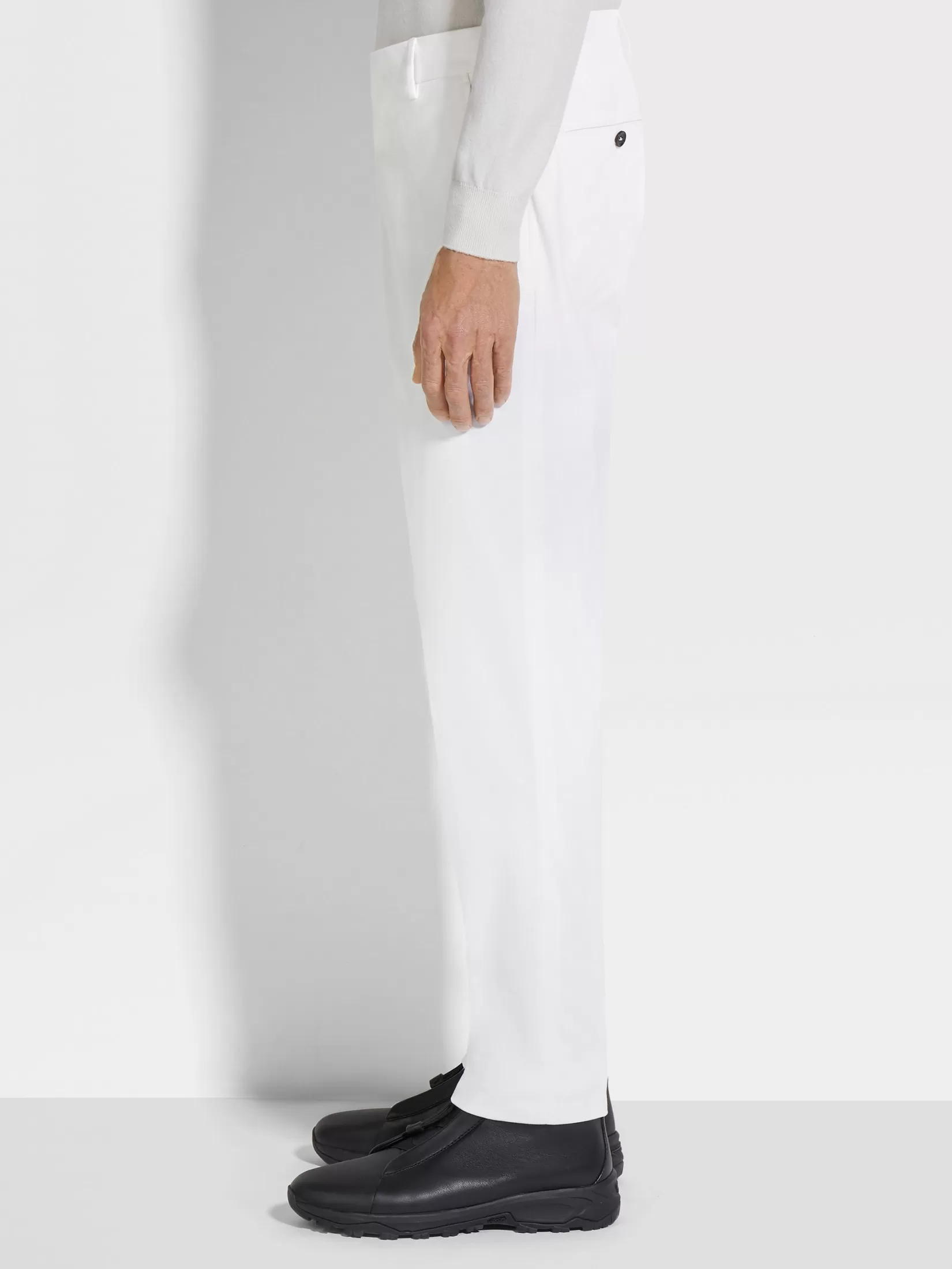 Hot ZEGNA Pantalones en Mezcla de Algodón Winter Chino Color Blanco
