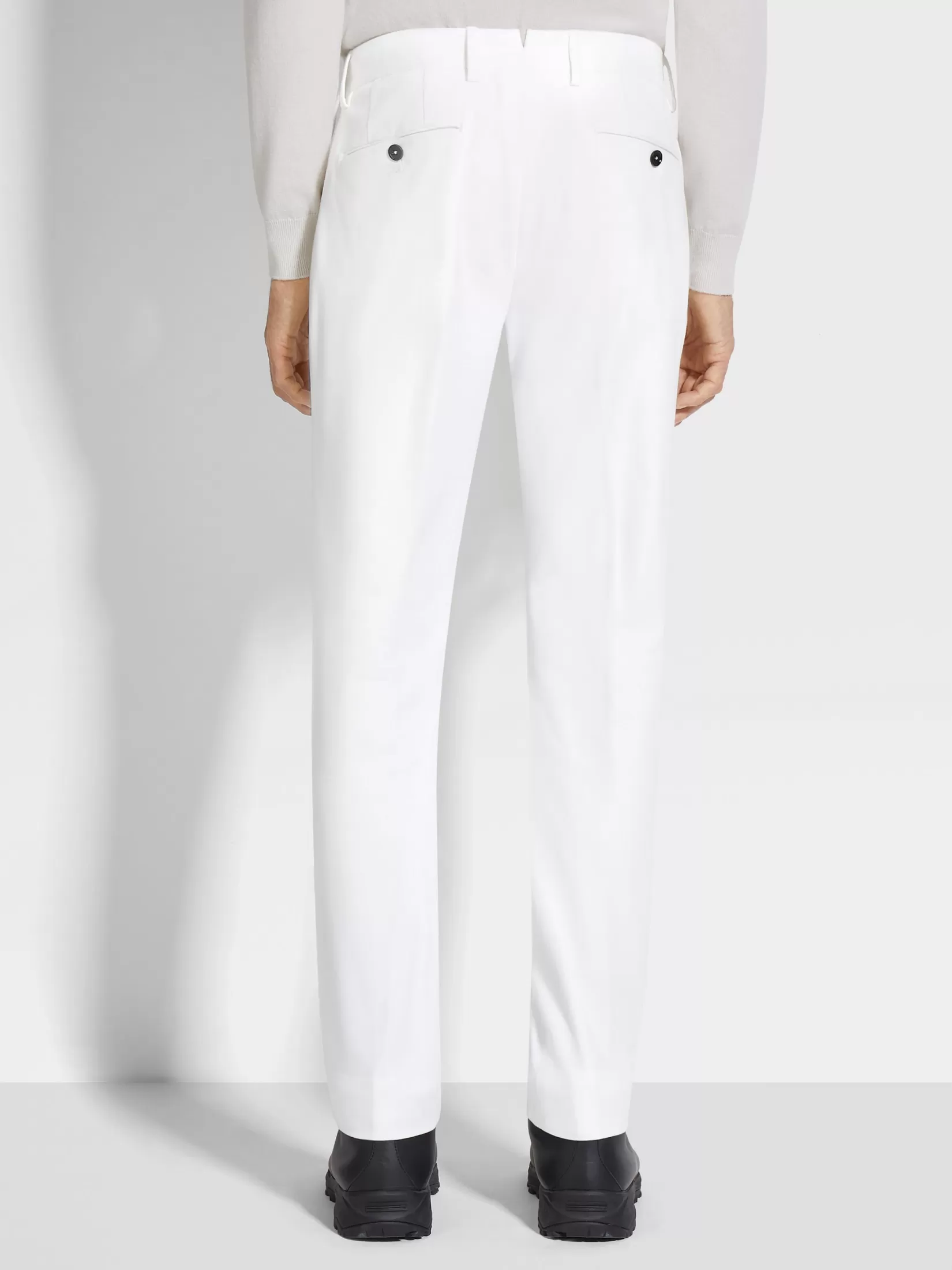 Hot ZEGNA Pantalones en Mezcla de Algodón Winter Chino Color Blanco