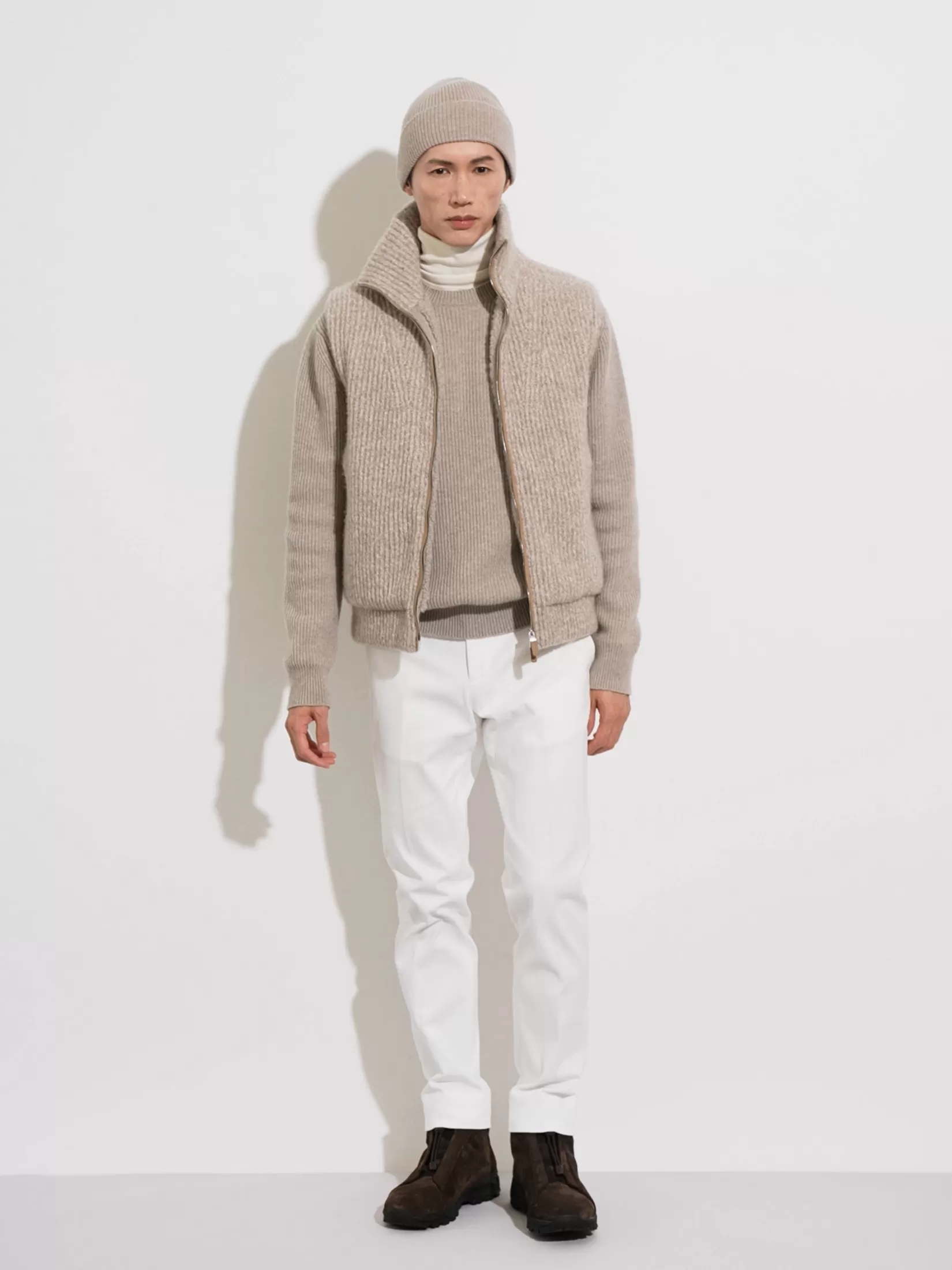 Hot ZEGNA Pantalones en Mezcla de Algodón Winter Chino Color Blanco