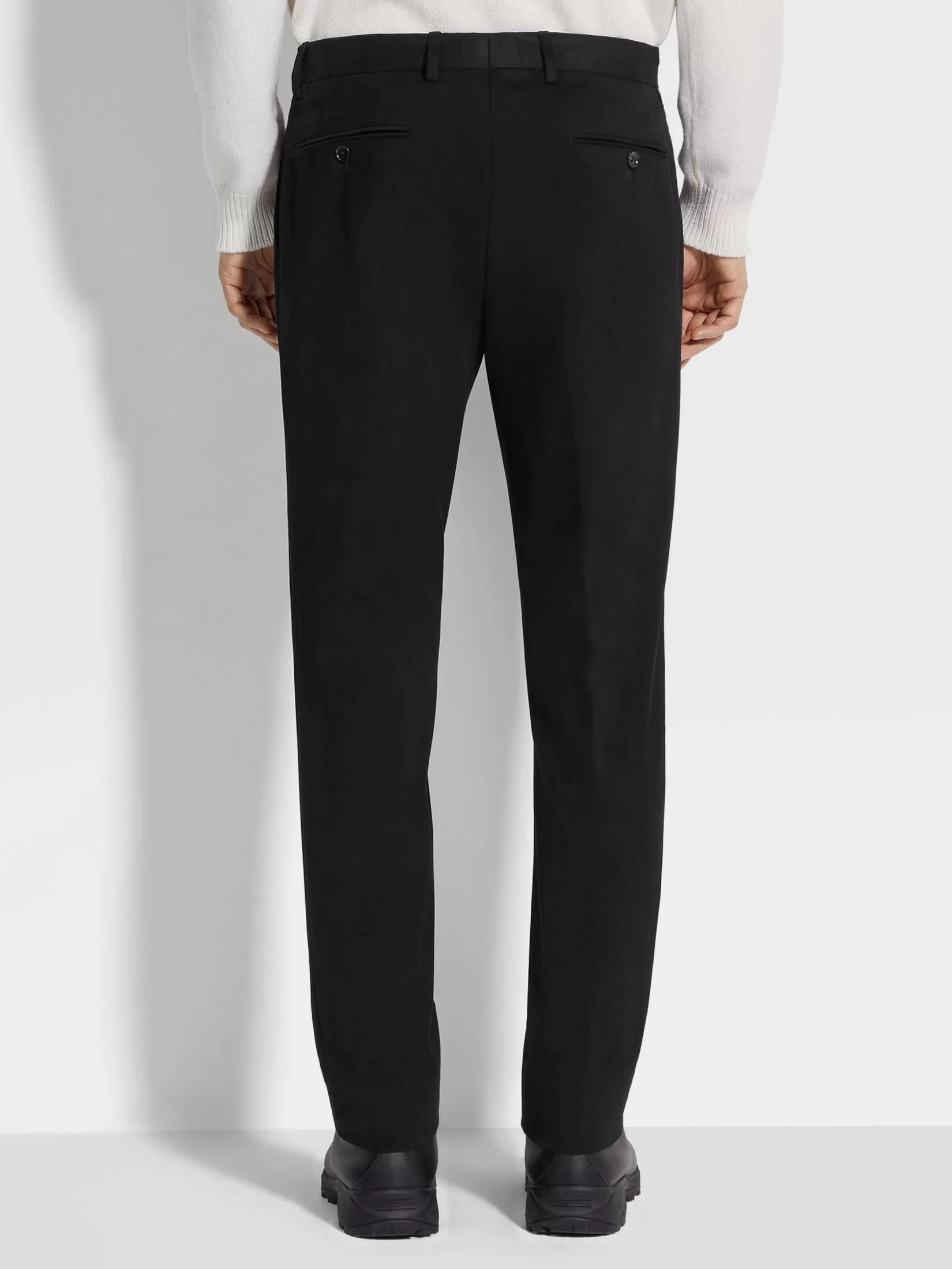 Best ZEGNA Pantalones en Mezcla de Algodón Winter Chino Color Negro