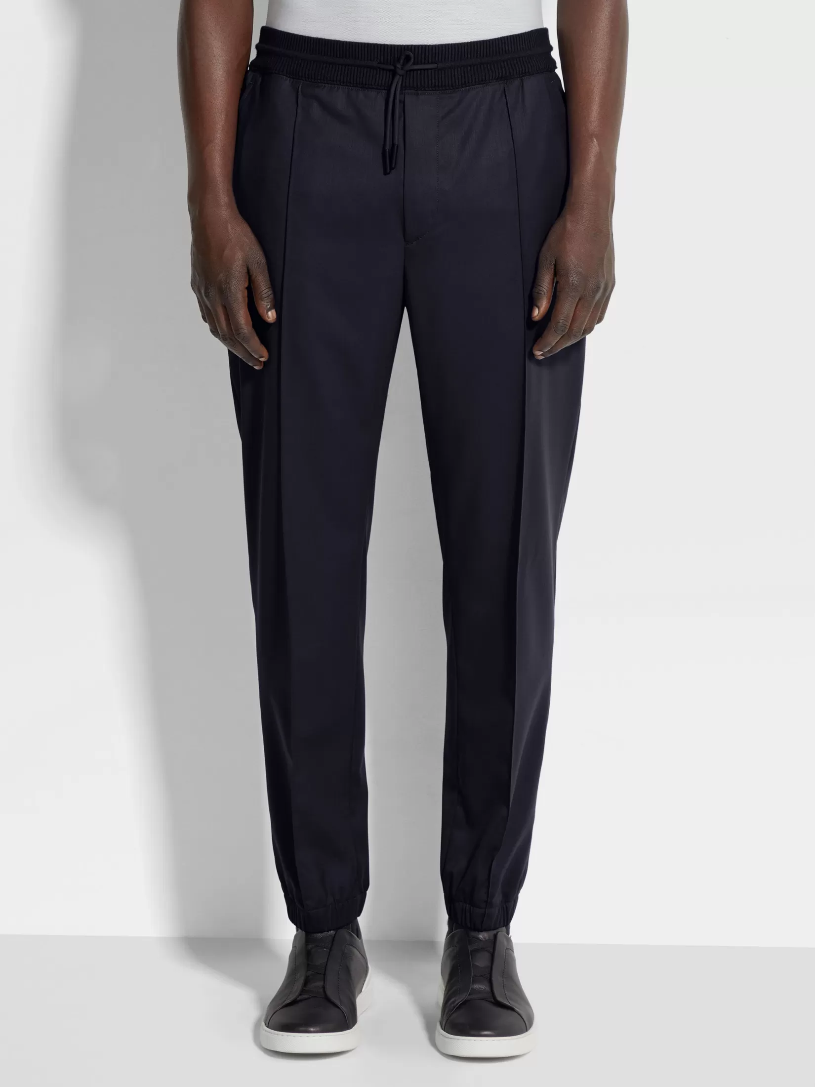 Discount ZEGNA Pantalones Jogger de Lana High Performance™ Color Azul Marino Azulmarino