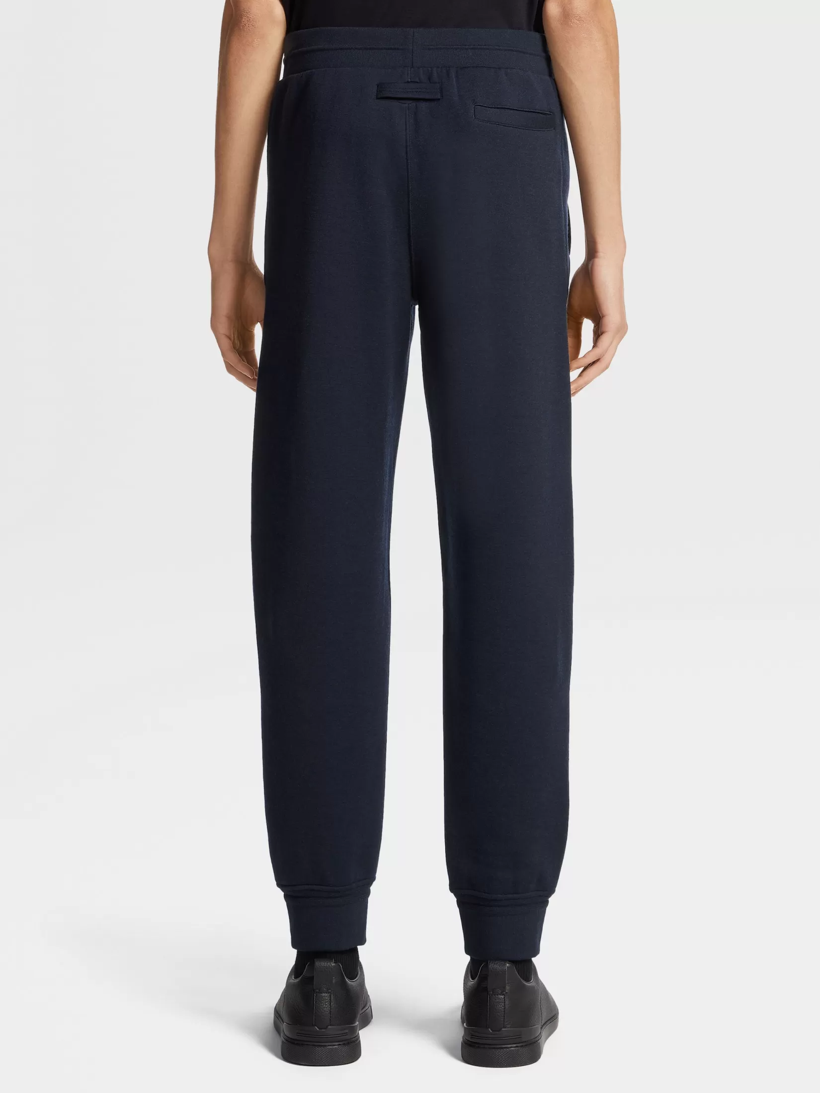 Sale ZEGNA Pantalones Jogger en Mezcla de Lana High Performance™ Color Azul Marino Azulmarino