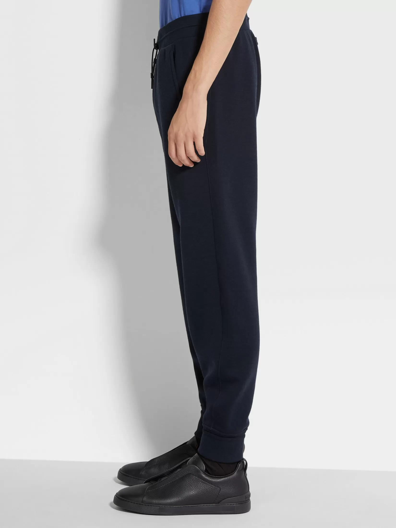 Sale ZEGNA Pantalones Jogger en Mezcla de Lana High Performance™ Color Azul Marino Azulmarino