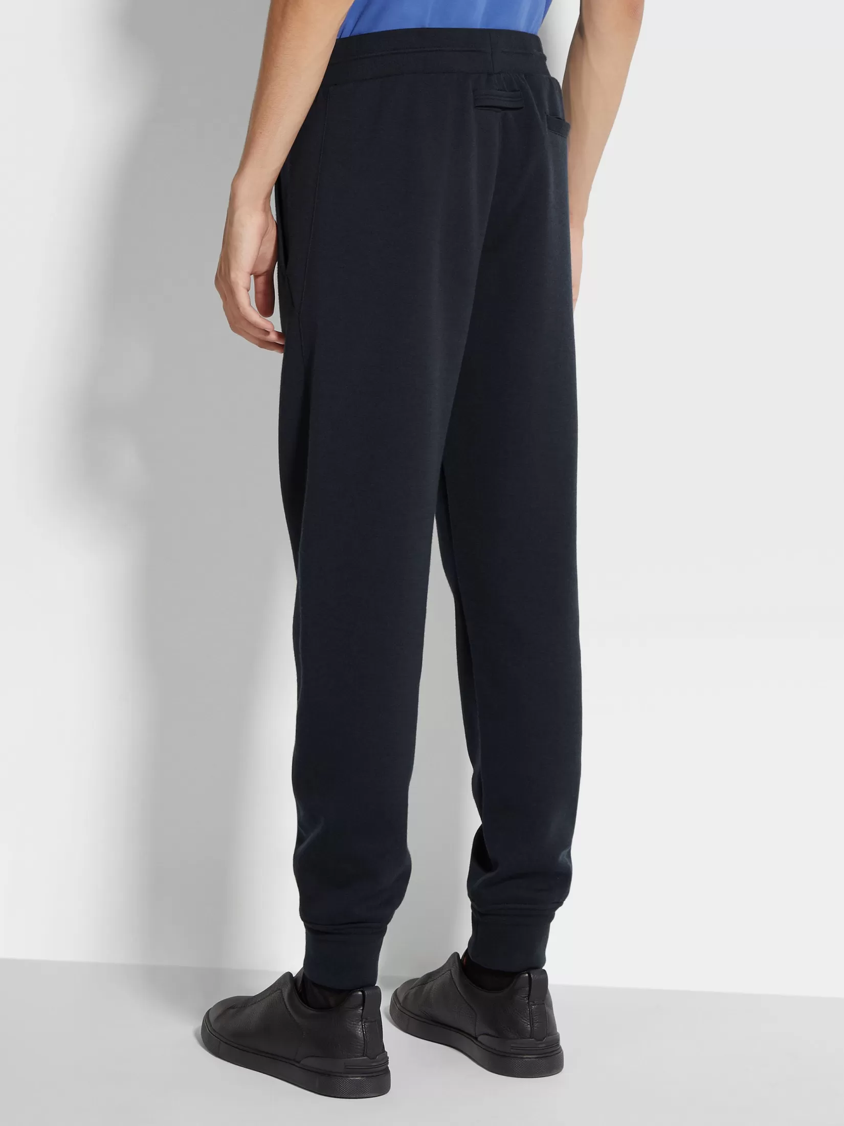 Sale ZEGNA Pantalones Jogger en Mezcla de Lana High Performance™ Color Azul Marino Azulmarino