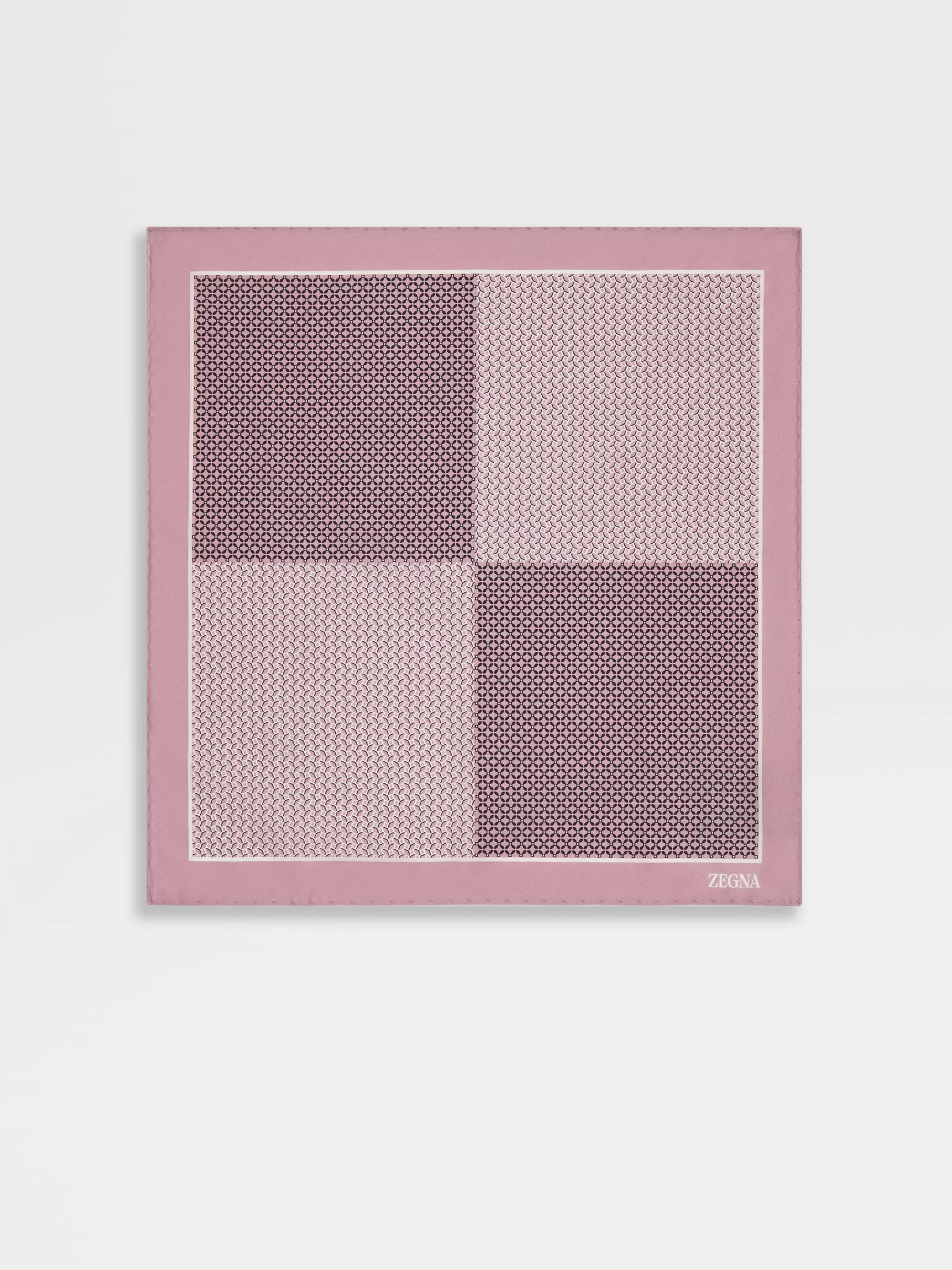 Cheap ZEGNA Pañuelo de Bolsillo de Seda CENTO FILI Color Rosa