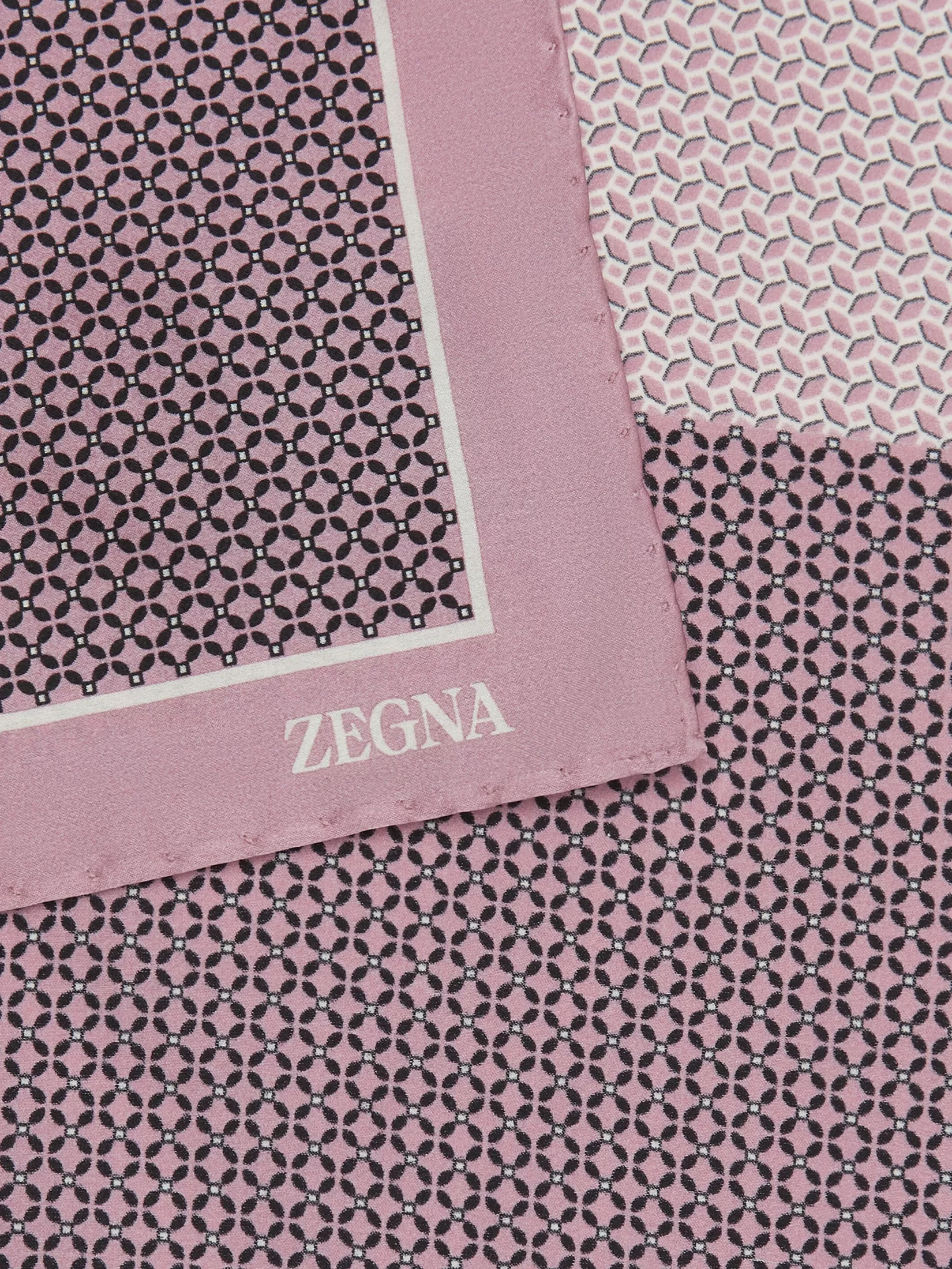 Cheap ZEGNA Pañuelo de Bolsillo de Seda CENTO FILI Color Rosa