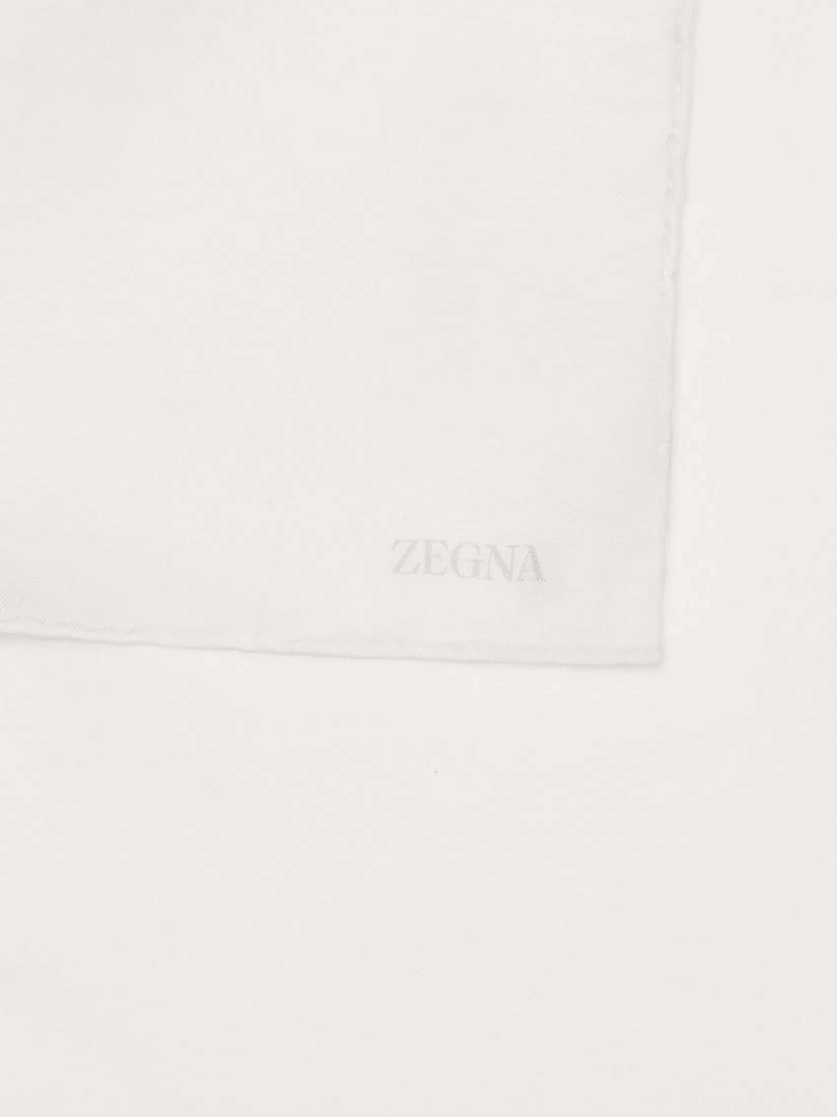 Flash Sale ZEGNA Pañuelo de Bolsillo de Seda y Algodón Color Blanco