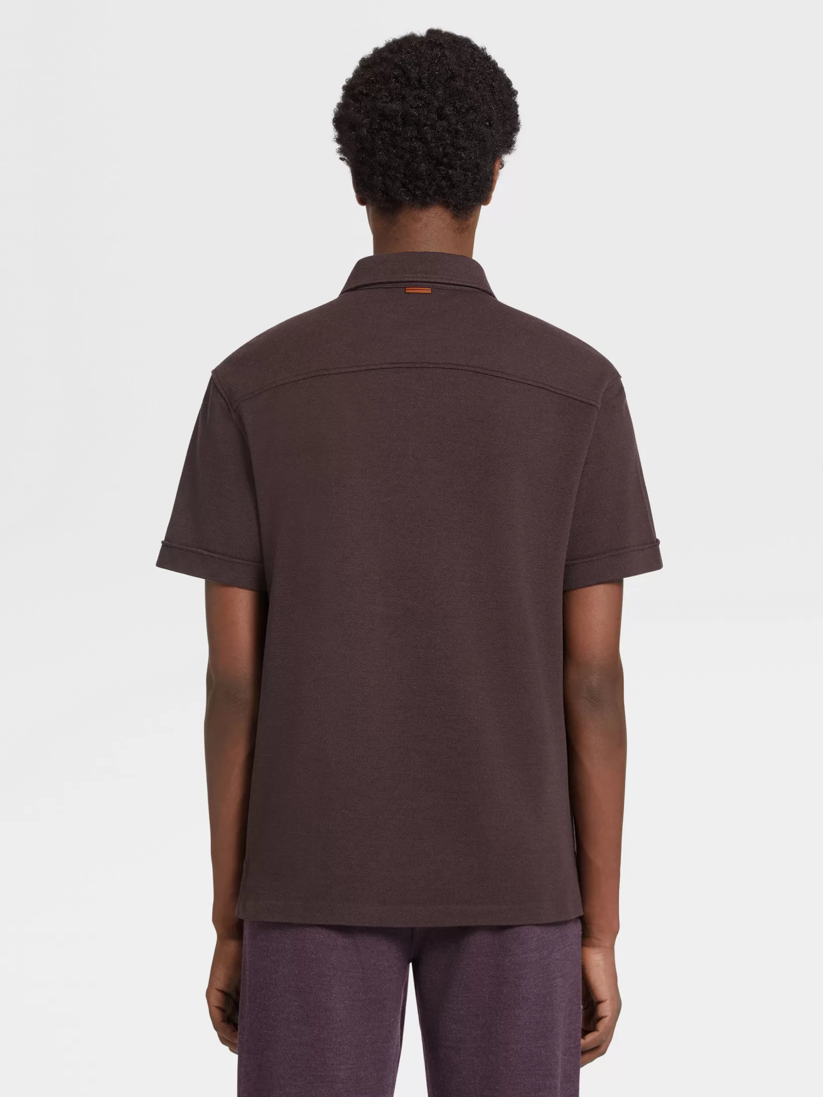 Sale ZEGNA Polo de Lana 12milmil12 Color Vino Mixto Vinomixto