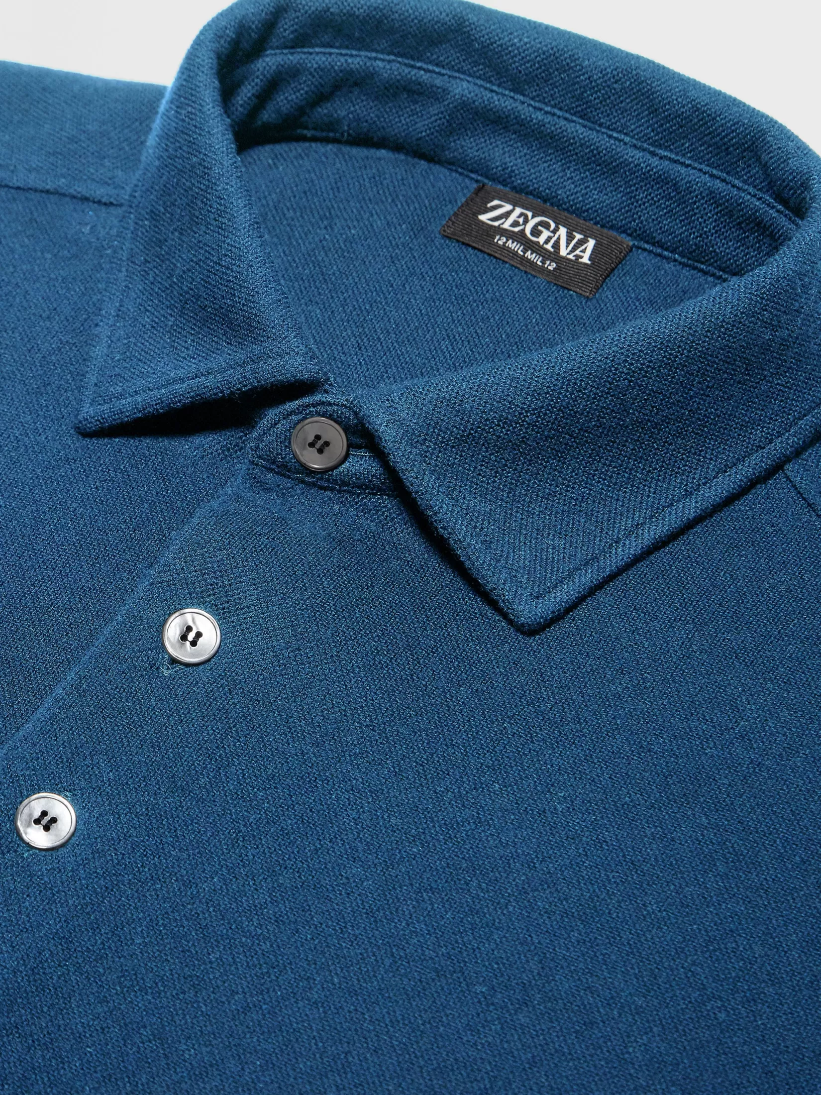 Fashion ZEGNA Polo de Manga Corta de Lana 12milmil12 Verde Azulado VerdeAzuladoMixto