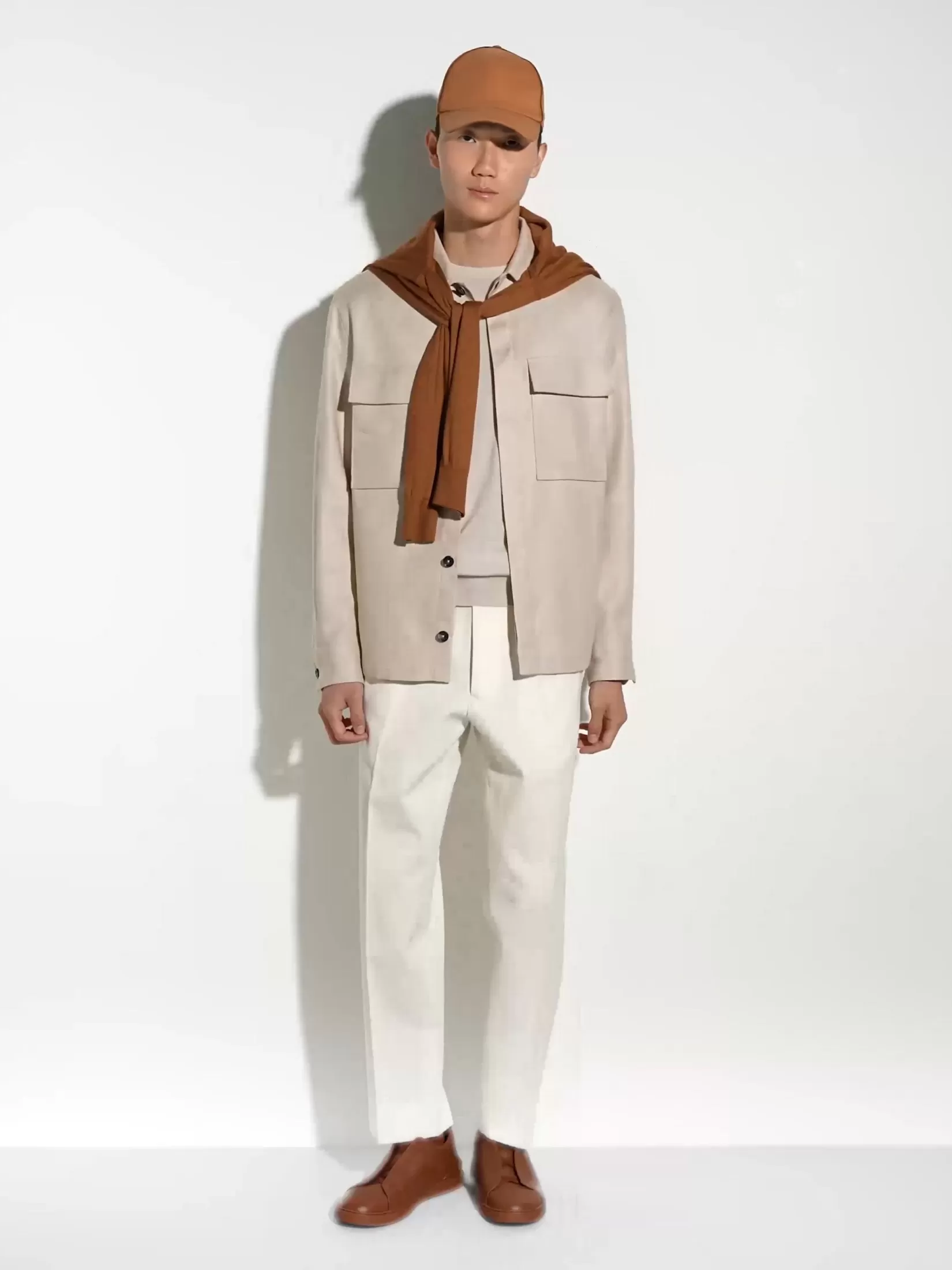 Hot ZEGNA Polo en Cashseta Color Foliage Oscuro Mixto Foliageoscuromixto