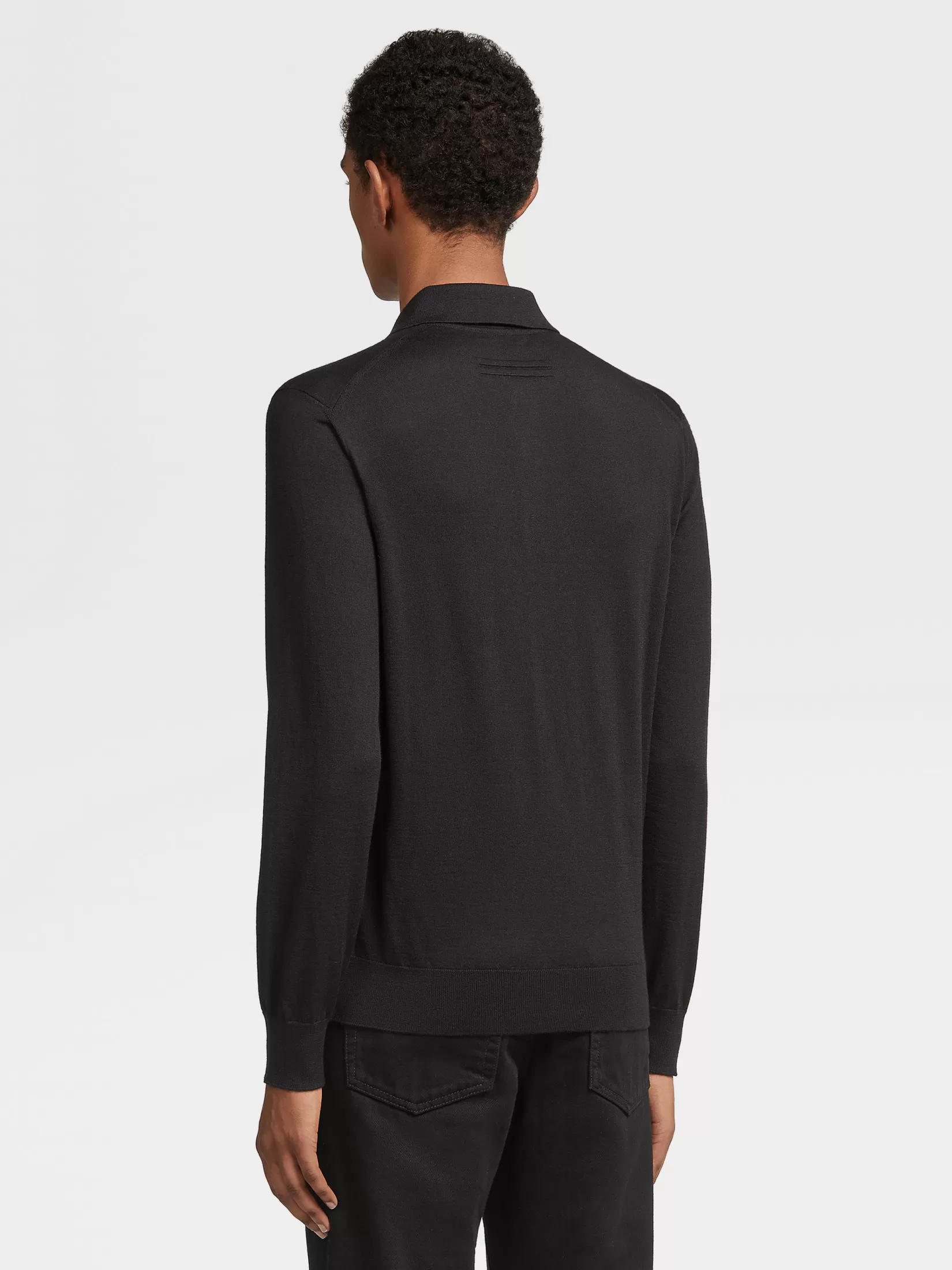 Shop ZEGNA Polo en Cashseta Color Negro