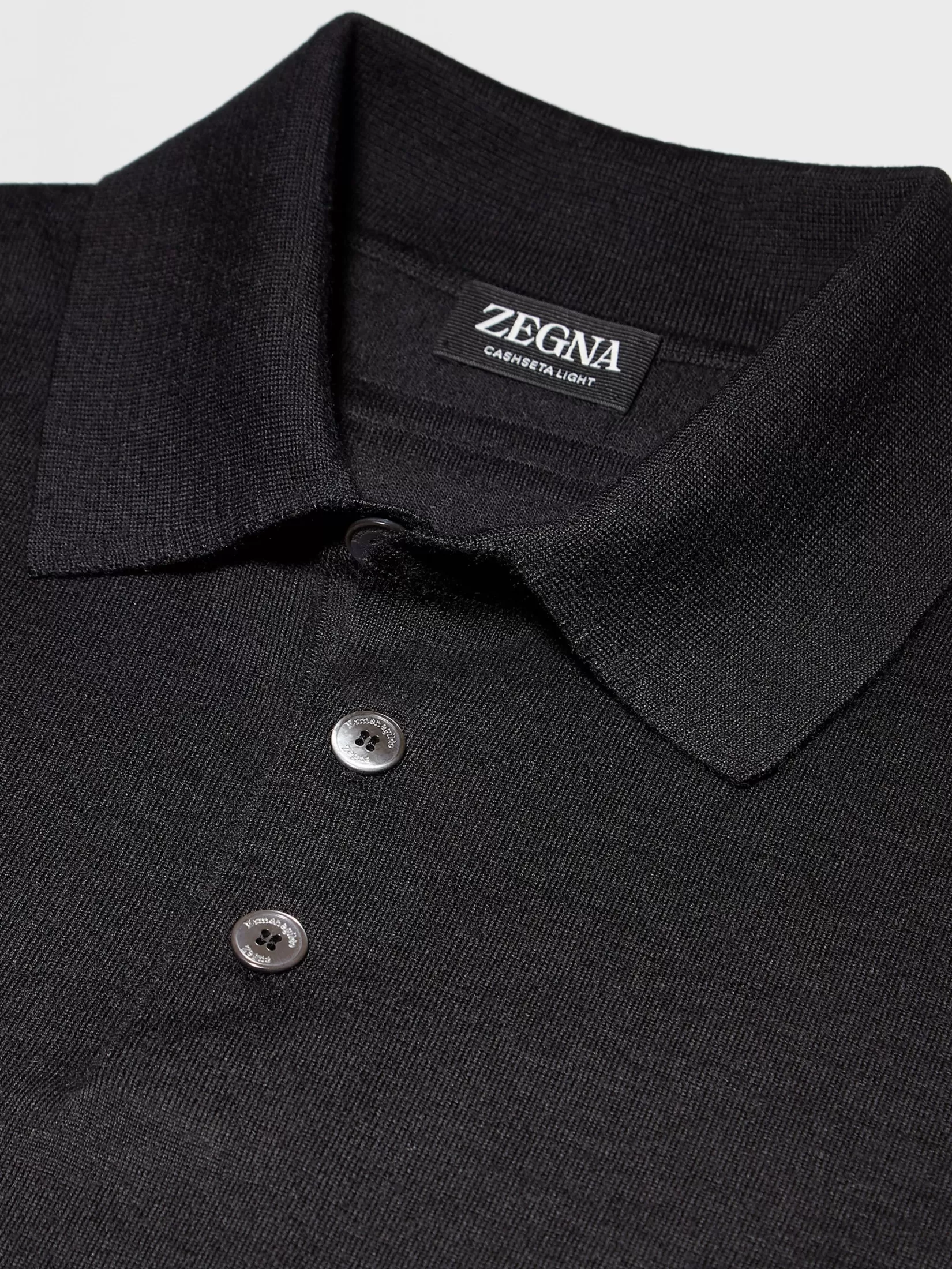 Shop ZEGNA Polo en Cashseta Color Negro