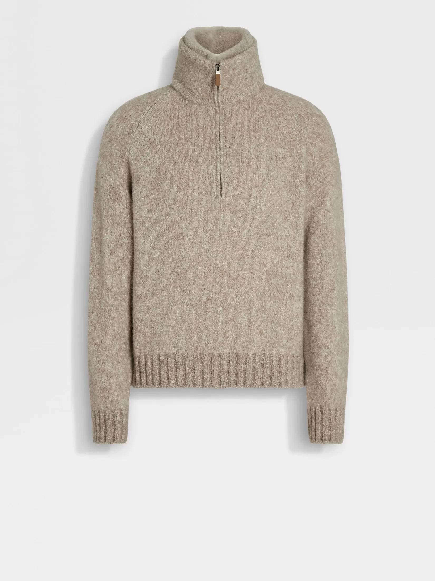 Outlet ZEGNA Polo en Mezcla de Cachemira Gris Pardo Claro Mixto Grispardoclaromixto