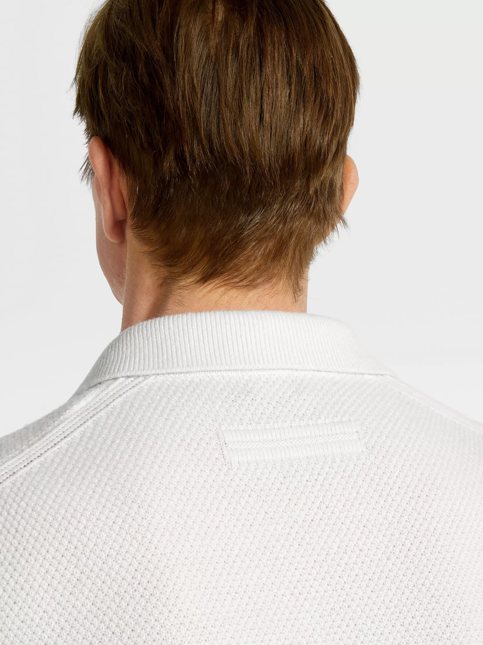 Shop ZEGNA Polo en Oasi Cashmere Color Blanco