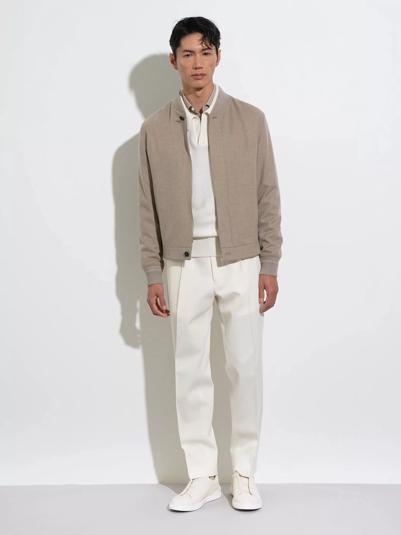 Shop ZEGNA Polo en Oasi Cashmere Color Blanco