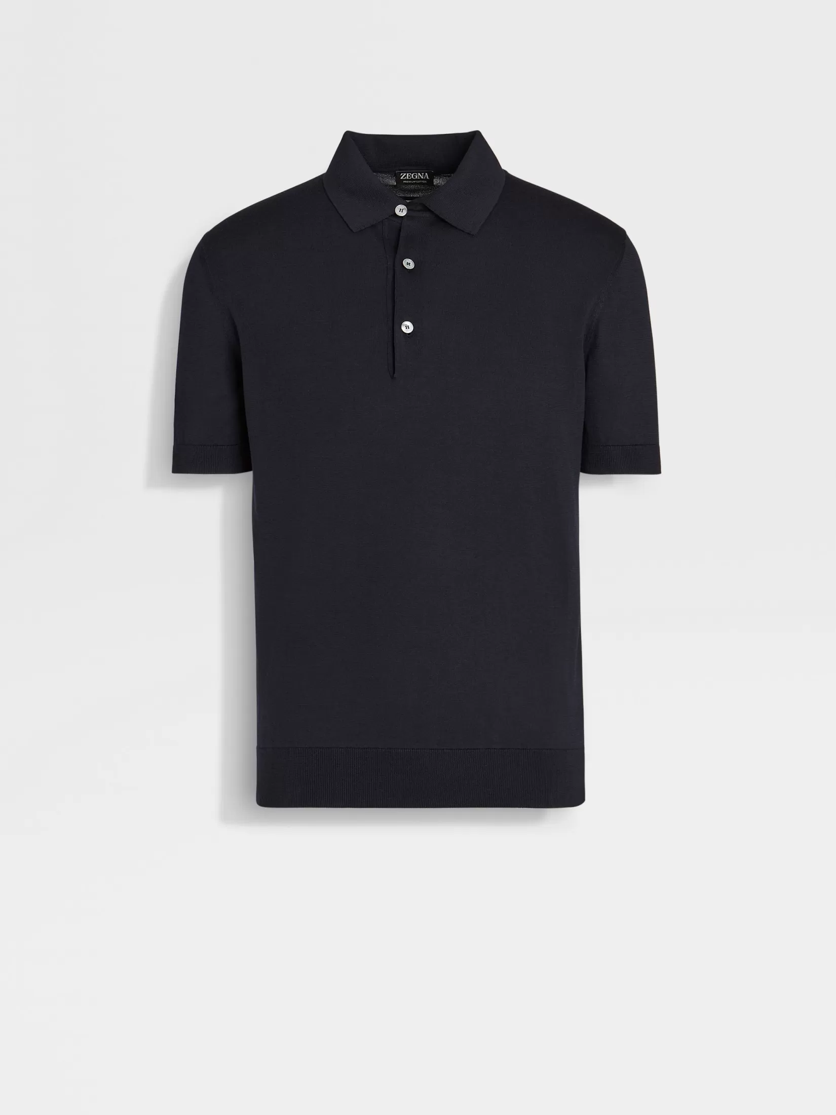 Online ZEGNA Polo en Premium Cotton Color Azul Marino Azulmarino