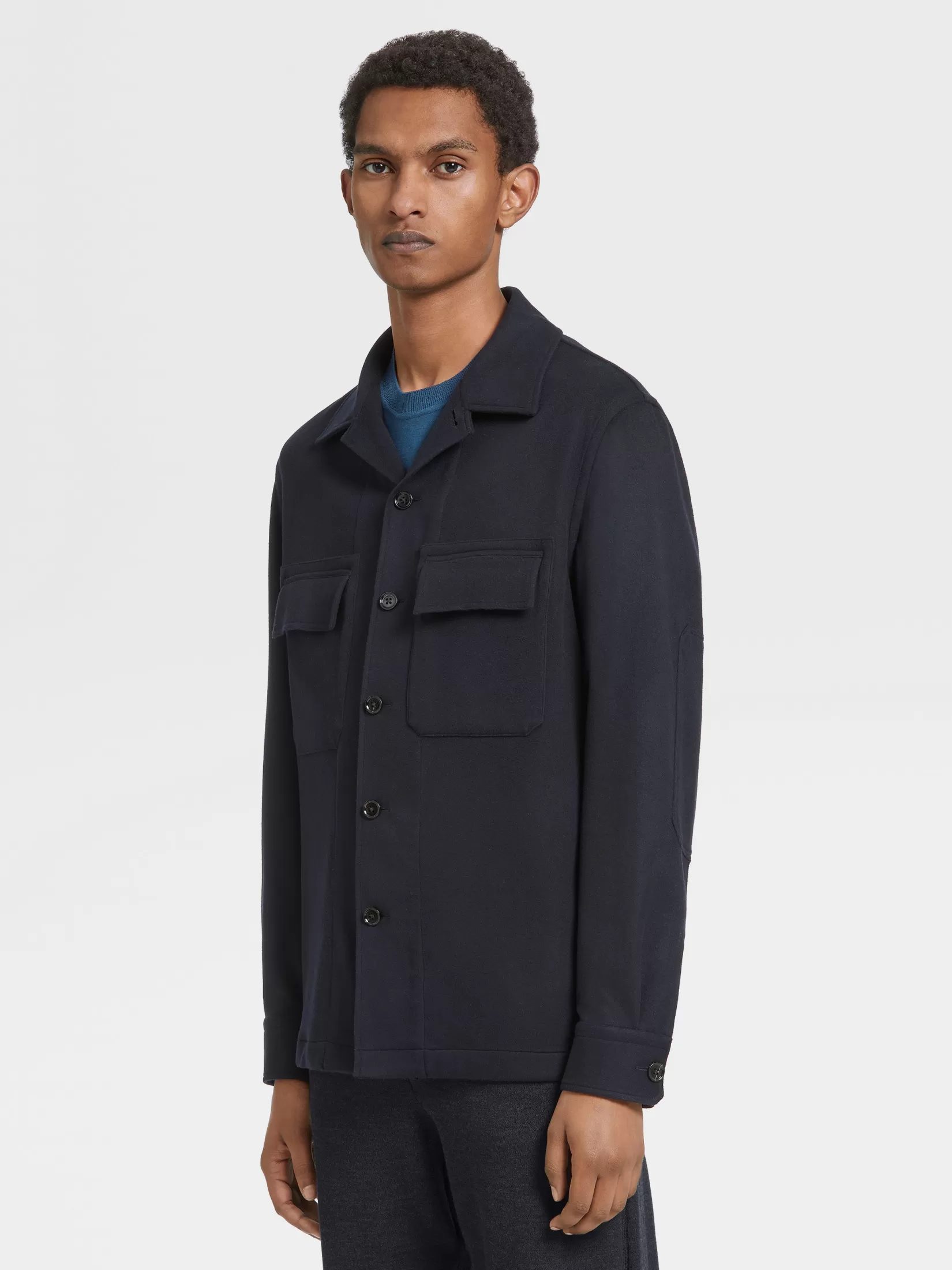 Sale ZEGNA Sobrecamisa de Lana 12milmil12 Azulmarino