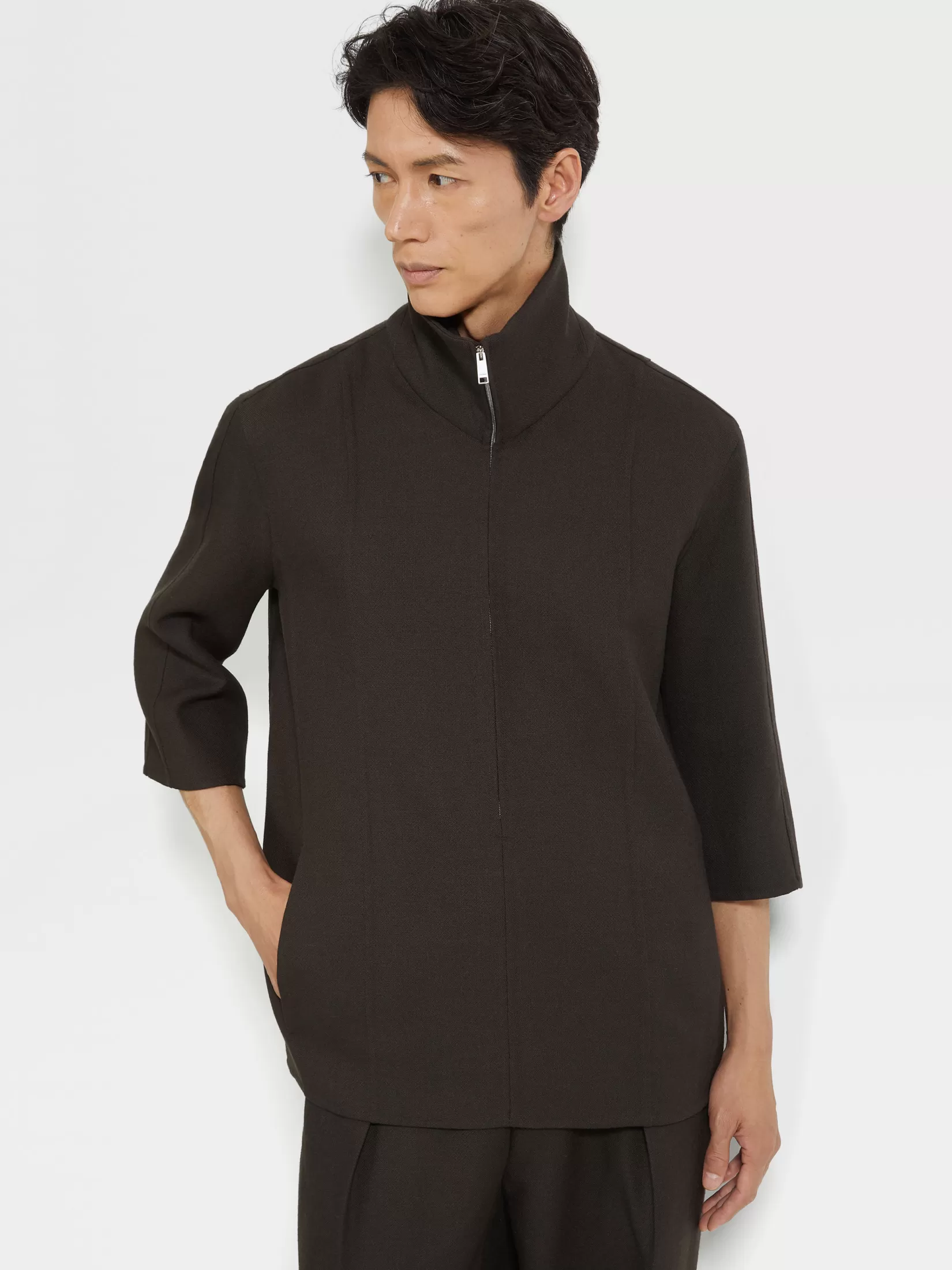 Discount ZEGNA Sobrecamisa Trofeo™ Cashmere Marrón Oscuro Marrónoscuro