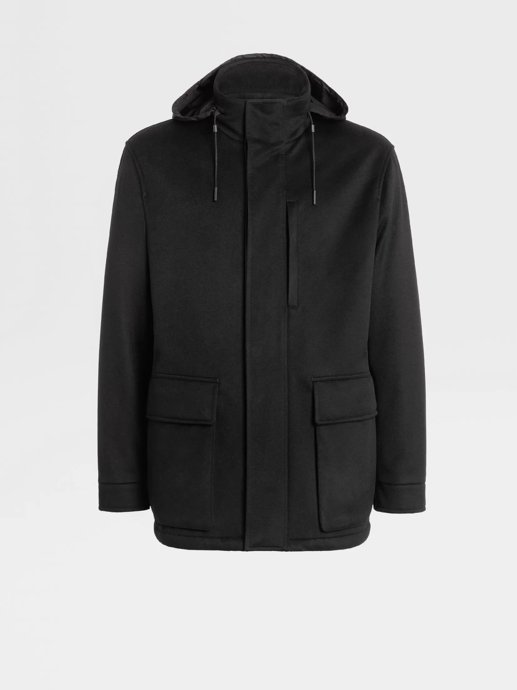 Discount ZEGNA Sobretodo Vetta en Oasi Cashmere Elements Negro