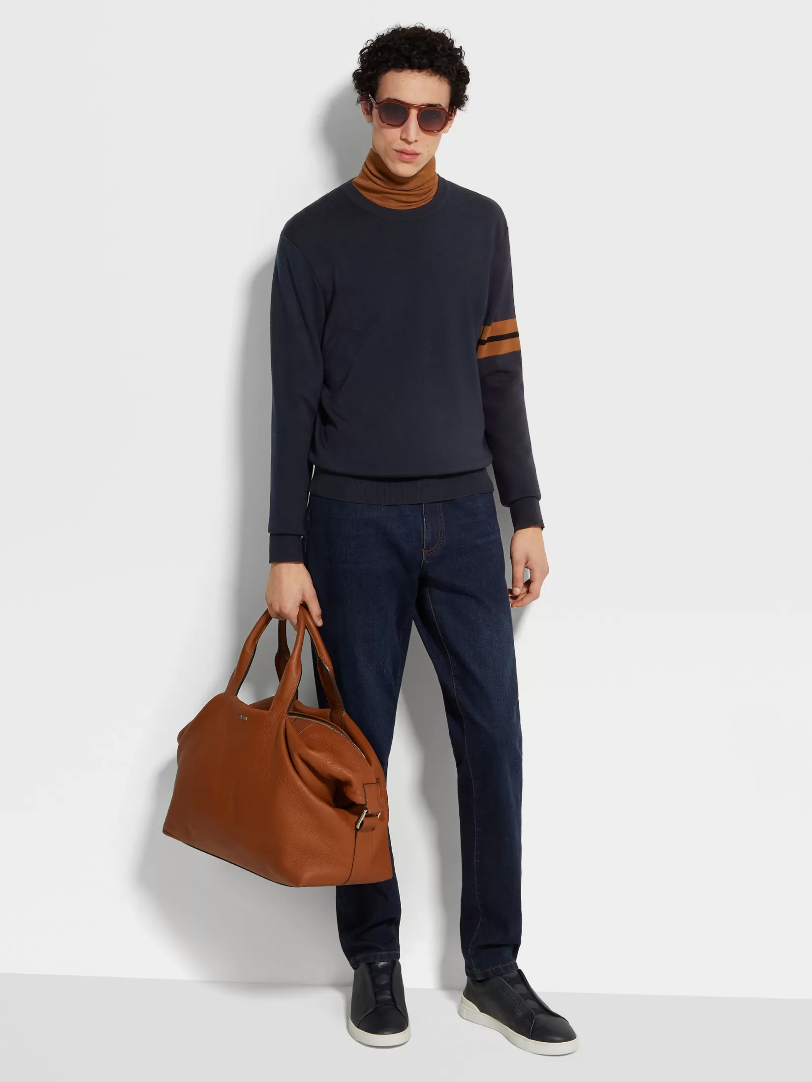 Online ZEGNA Sudadera con Cuello Redondo de Lana High Performance™ Azul Marino Azulmarino