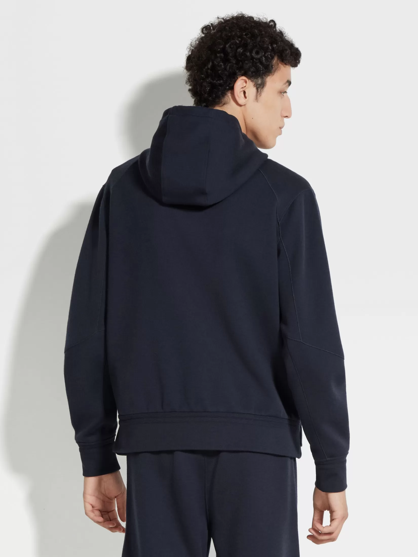 Online ZEGNA Sudadera Hoodie con Capucha en Mezcla de Lana High Performance™ Color Azul Marino Azulmarino