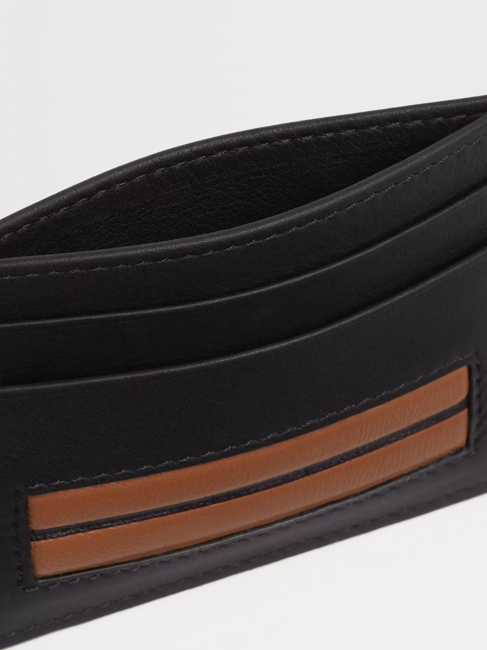 Best ZEGNA Tarjetero de Piel Color Negro