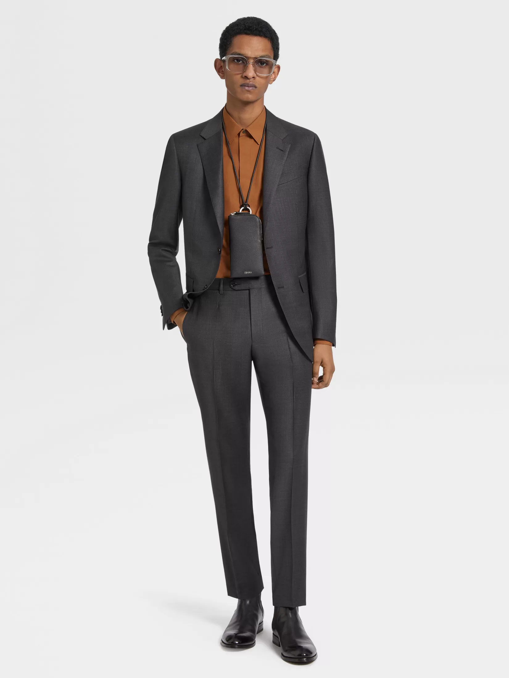 Shop ZEGNA Traje de Lana Trofeo™ Gris Oscuro Grisoscuro