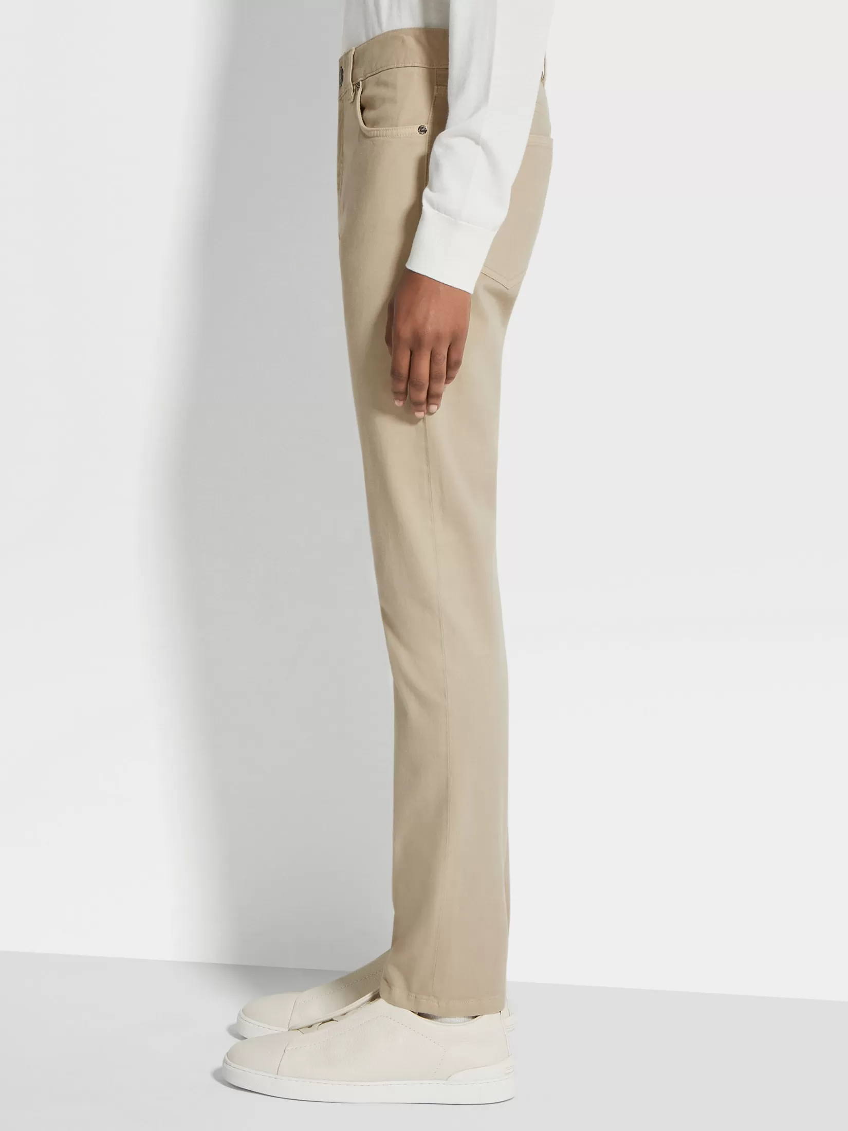 vaqueros_roccia_de_algodn_elstico_beige_2.webp Sale ZEGNA Vaqueros Roccia de Algodón Elástico Beige