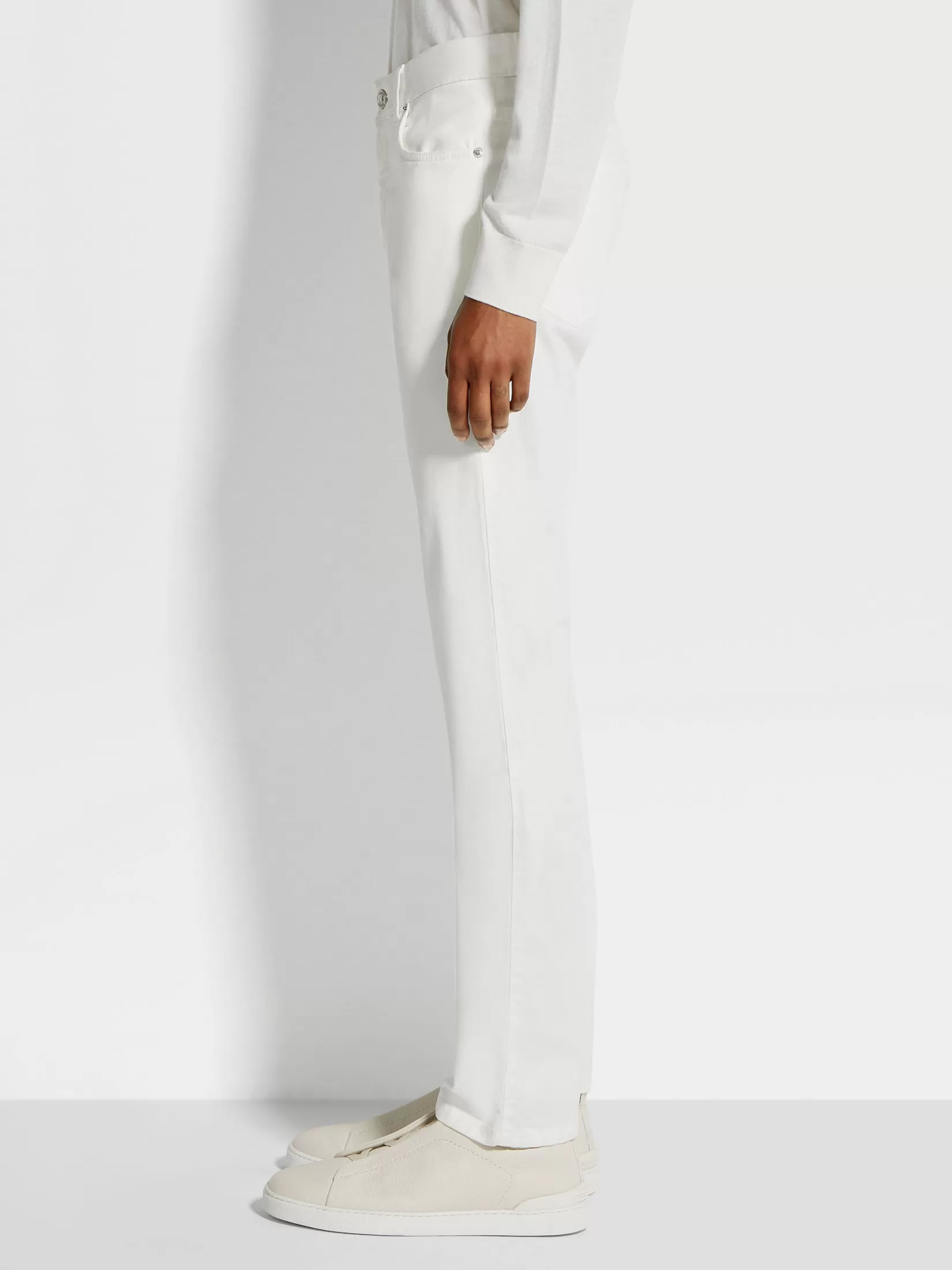 vaqueros_roccia_de_algodn_elstico_blanco_2.webp Clearance ZEGNA Vaqueros Roccia de Algodón Elástico Blanco